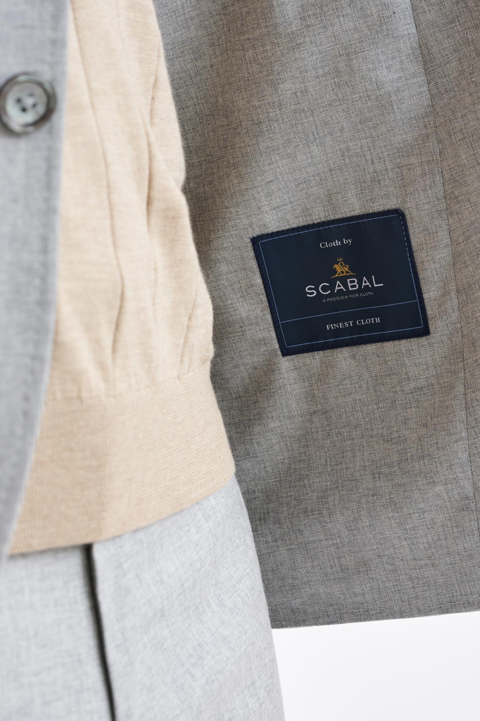 Light Grey Wool & Cotton Kenton Suit Lifestyle - Image 4