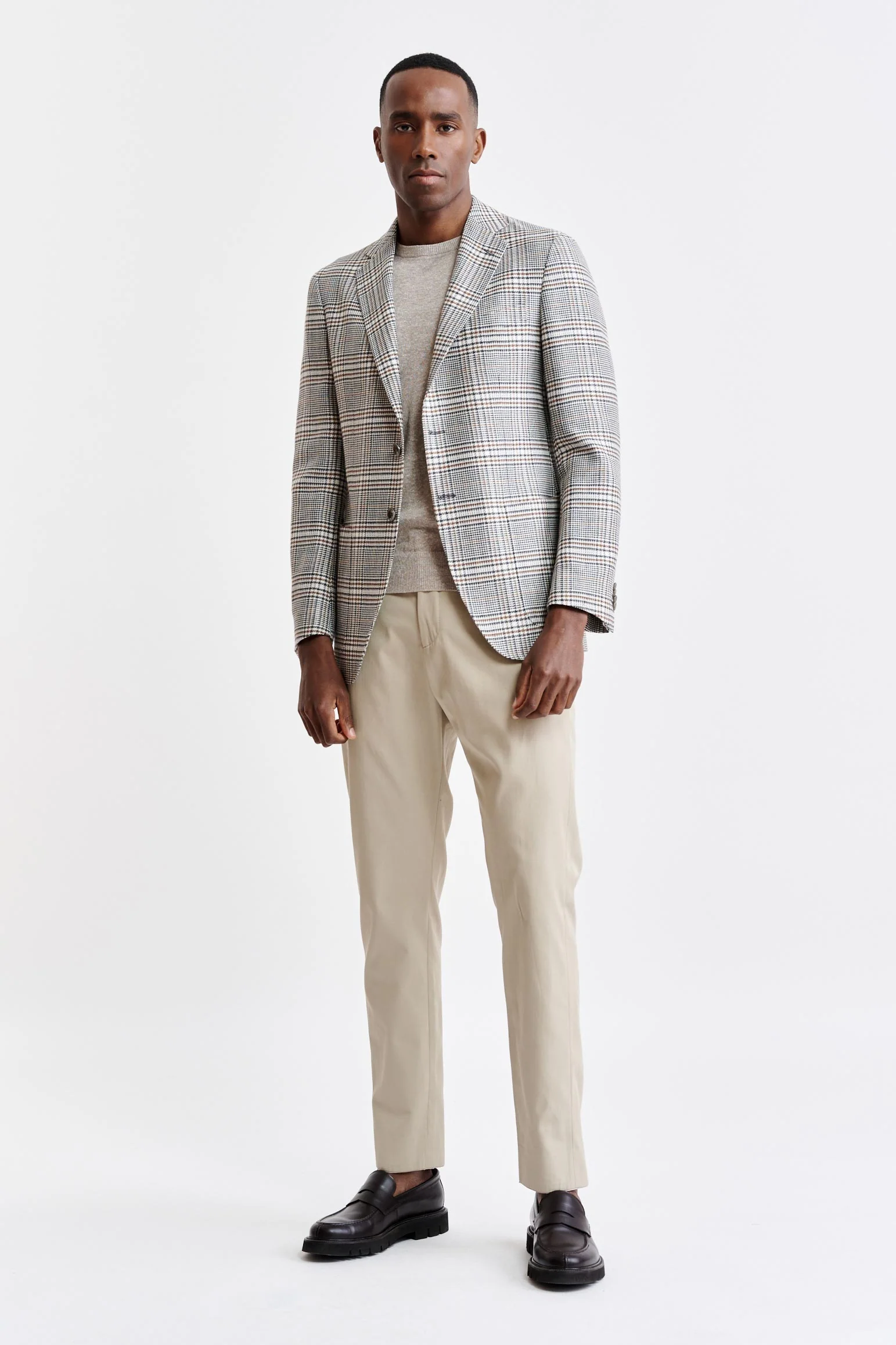 Light Grey Wool & Linen Kenton Jacket Riviera Trend - Image 5