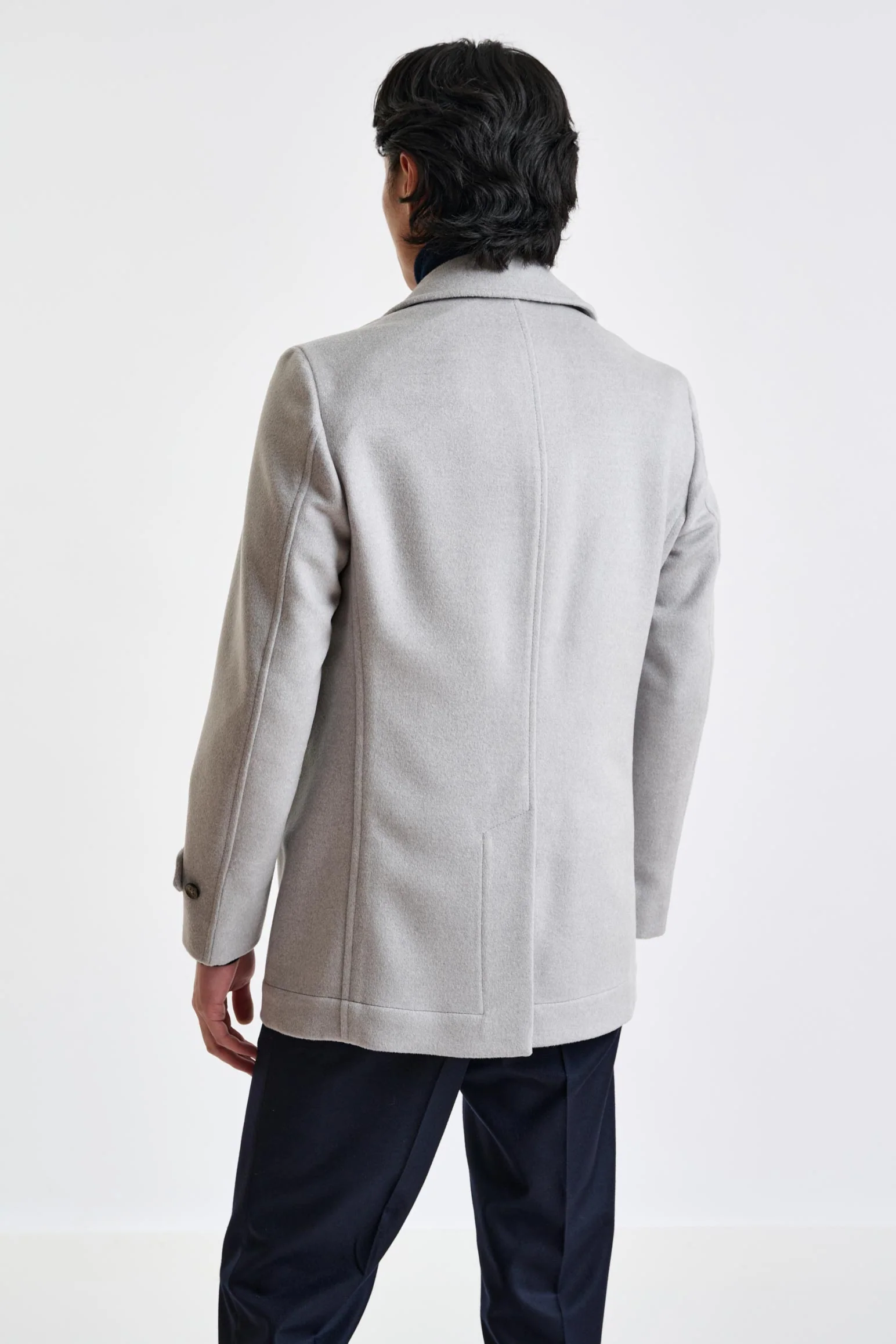 Light Grey Wool Nelson Peacoat Zeus - Image 5