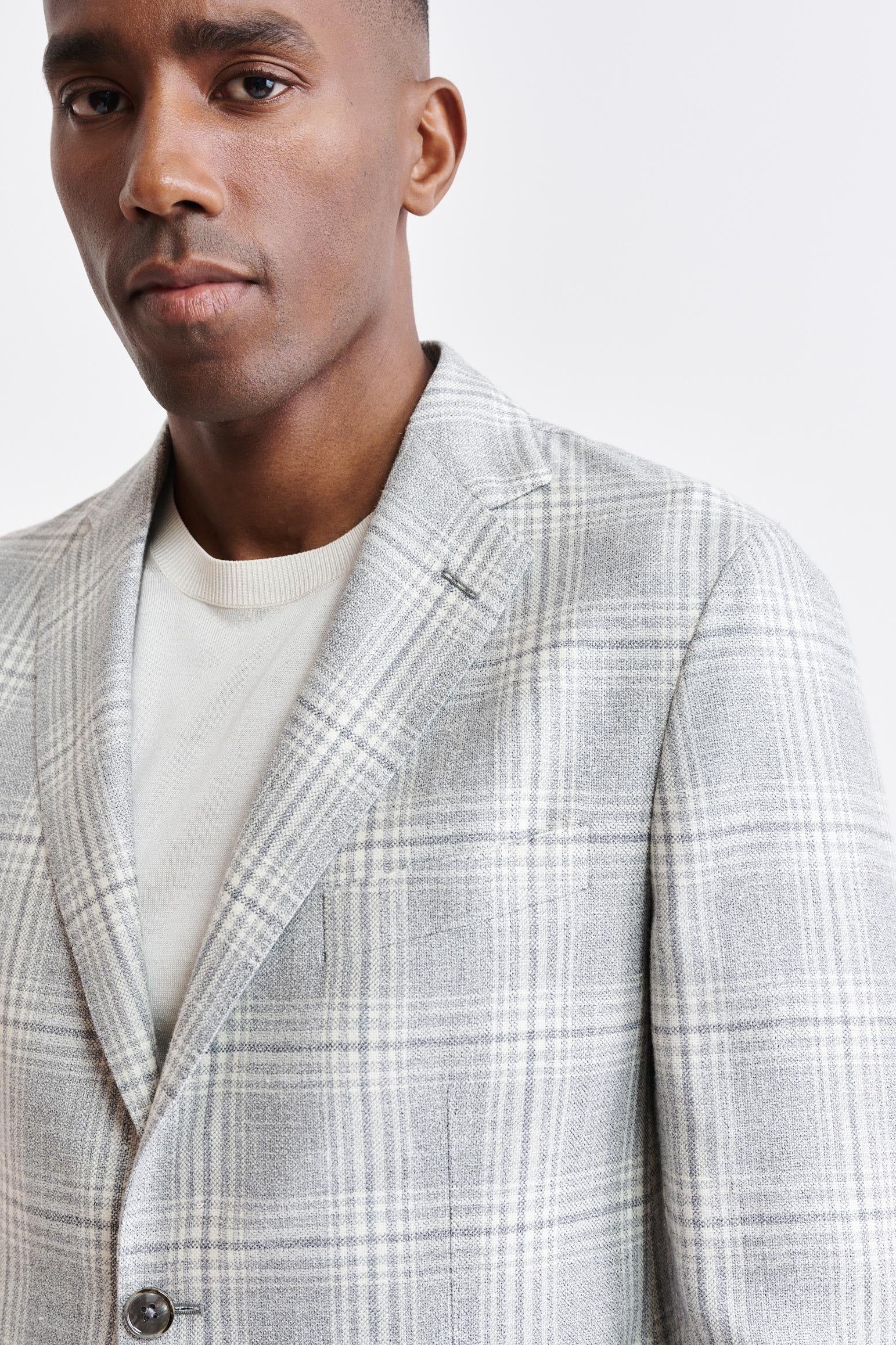 Light Grey Wool & Silk Kenton Jacket Riviera Trend - Image 6
