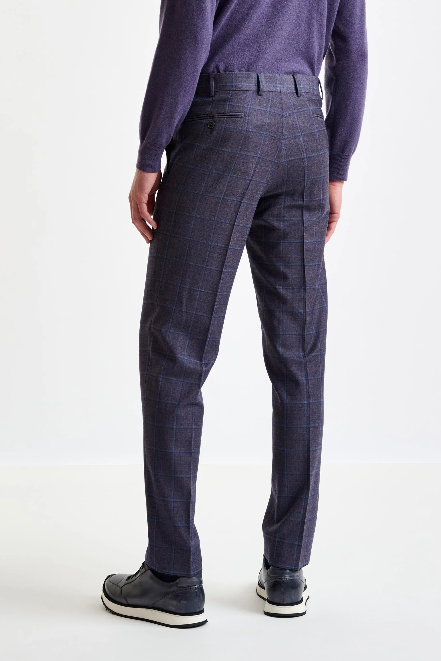 Light Purple Super 130's Wool Farley Trouser Hybrid - Image 4