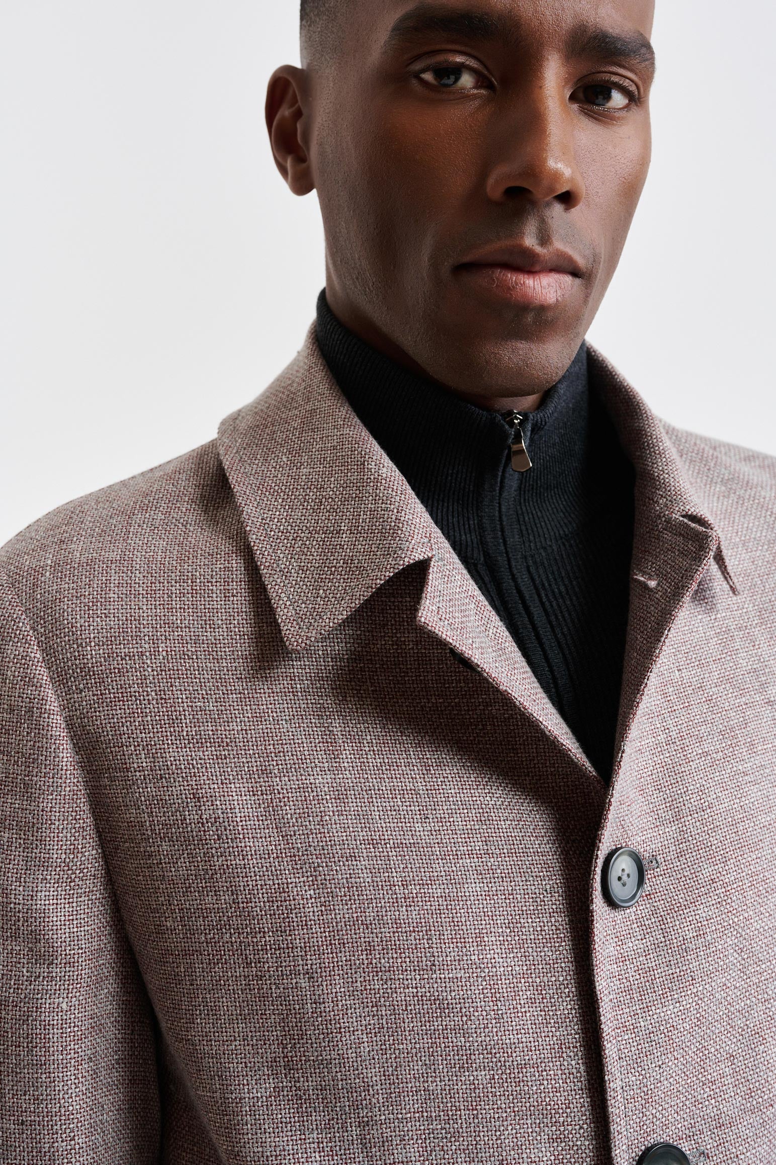 Light Red Wool & Linen Troy Jacket Jazz - Image 3