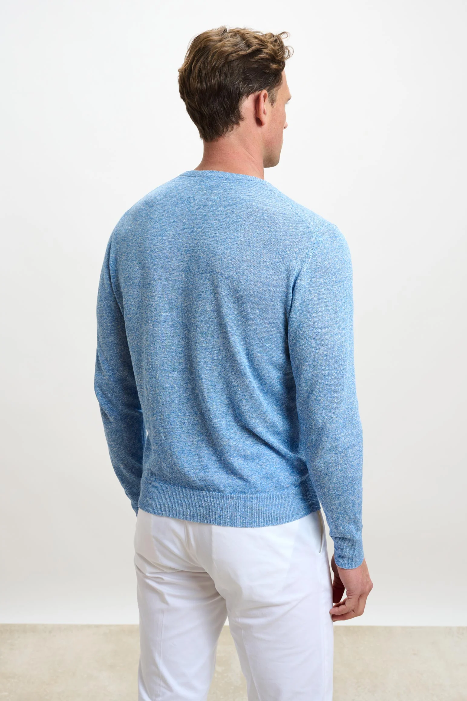 Cerulean Linen & Cotton Contin Long Sleeve Knitwear - Image 4