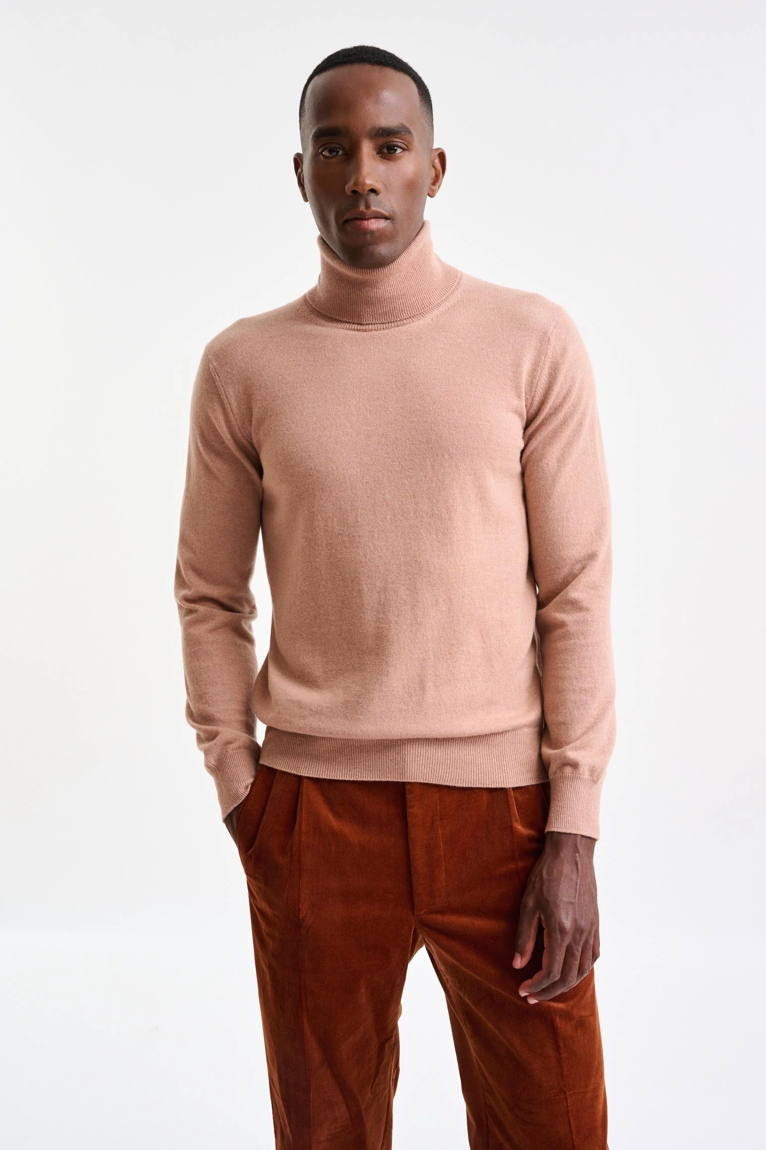 Mahogany Rose Cashmere Drumberg Rollneck Knitwear