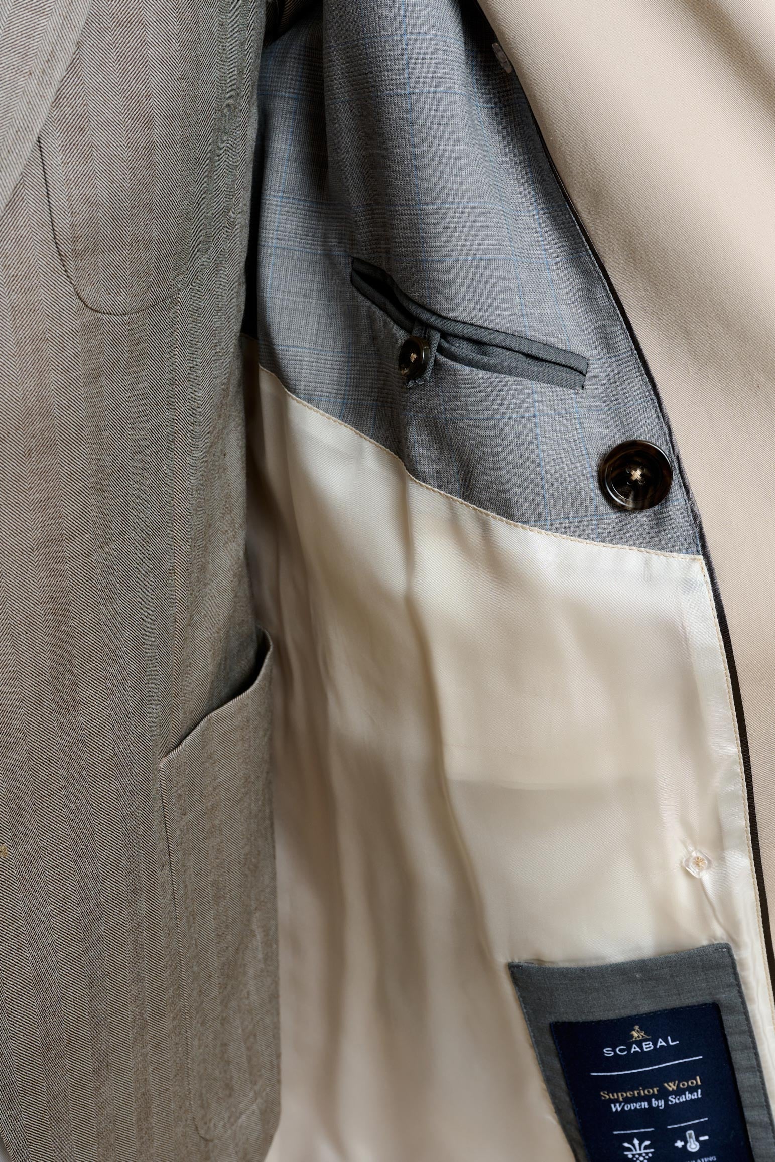Marlow Cotton Tech Trench Coat Beige - Image 8