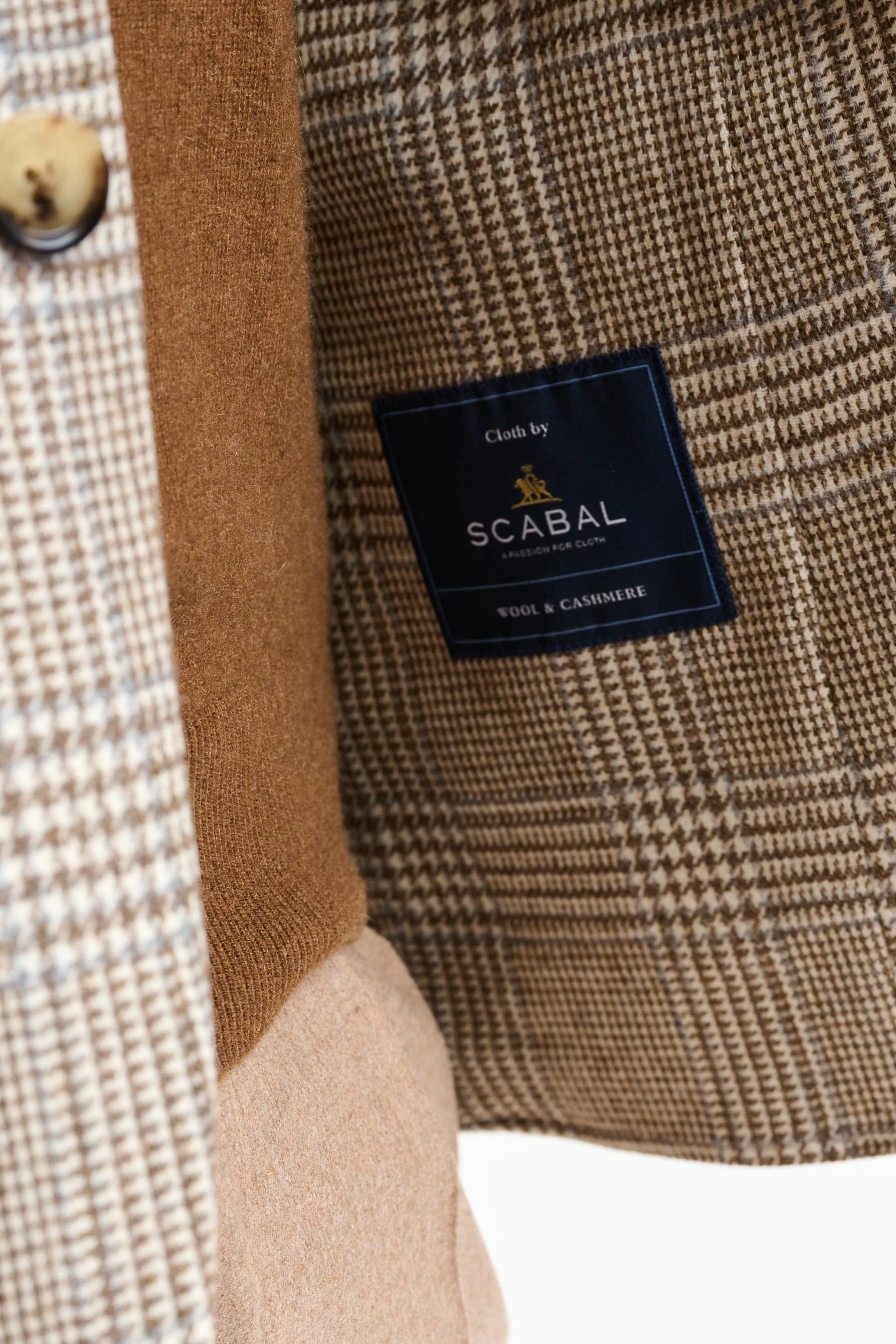 Medium Beige Wool & Cashmere Soho Jacket Autumn Leaves - Image 4