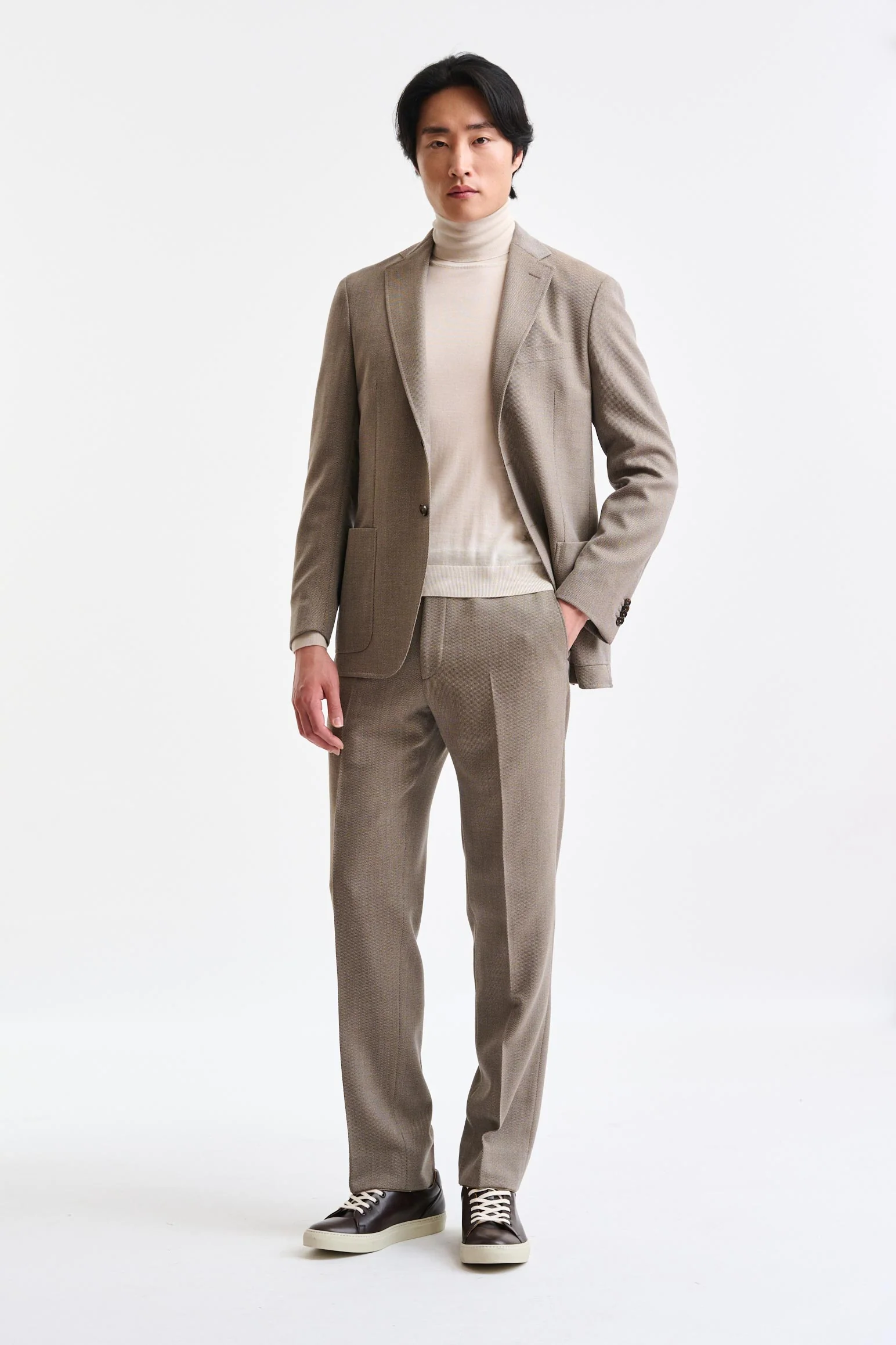 Medium Beige Wool Kenton Suit Freestyle