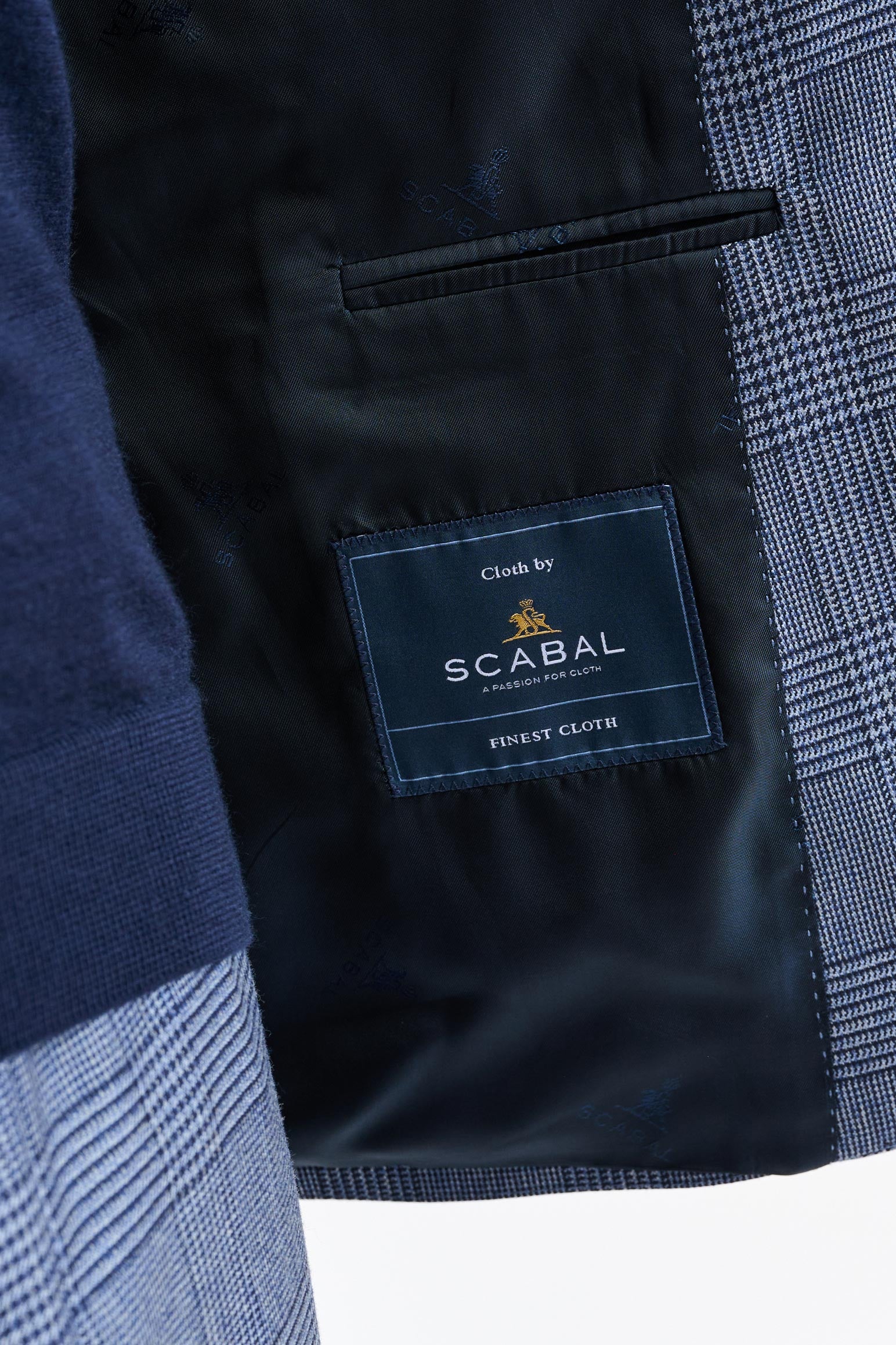 Check Blue 100% Wool Soho Suit Freestyle - Image 4