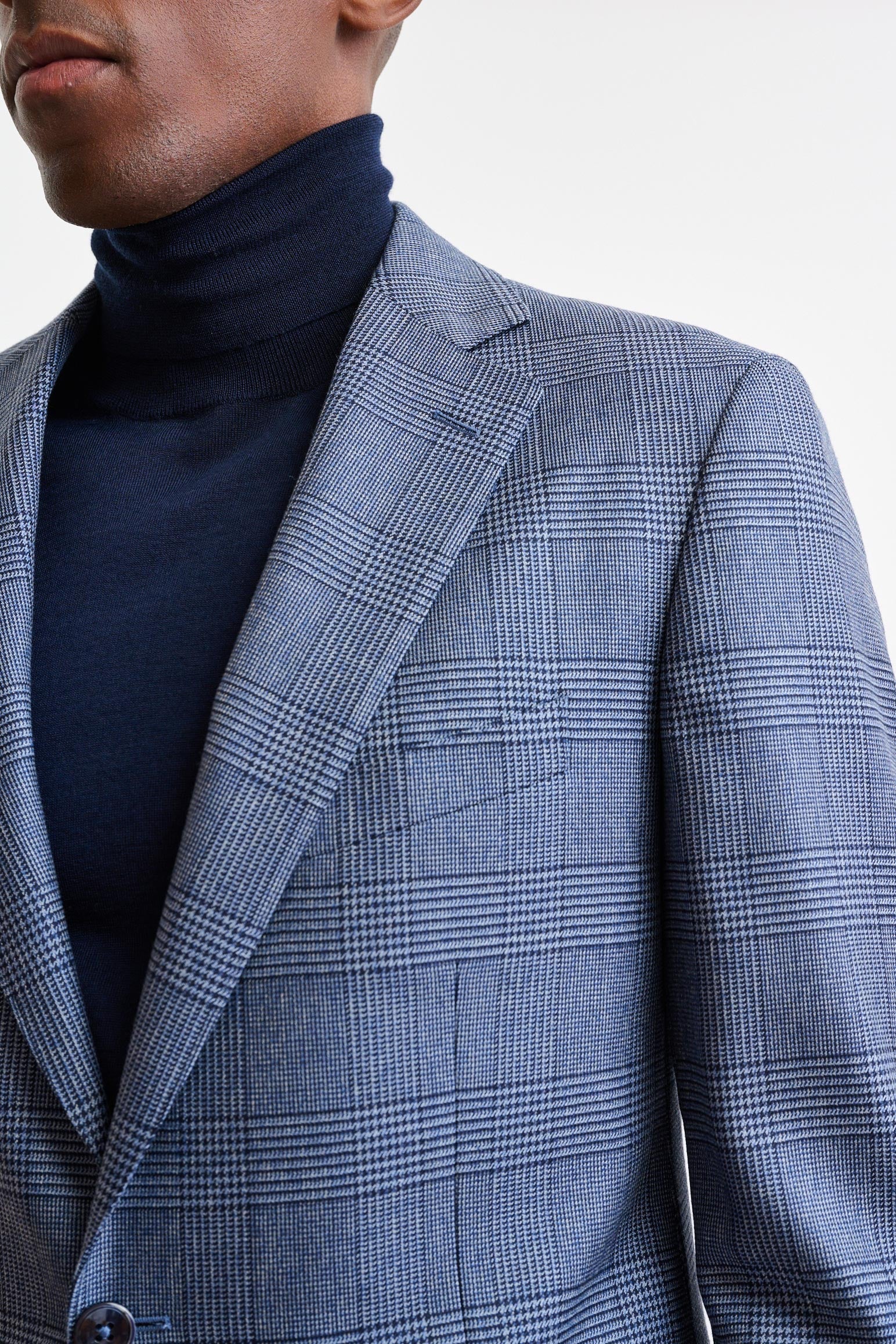 Check Blue 100% Wool Soho Suit Freestyle - Image 6