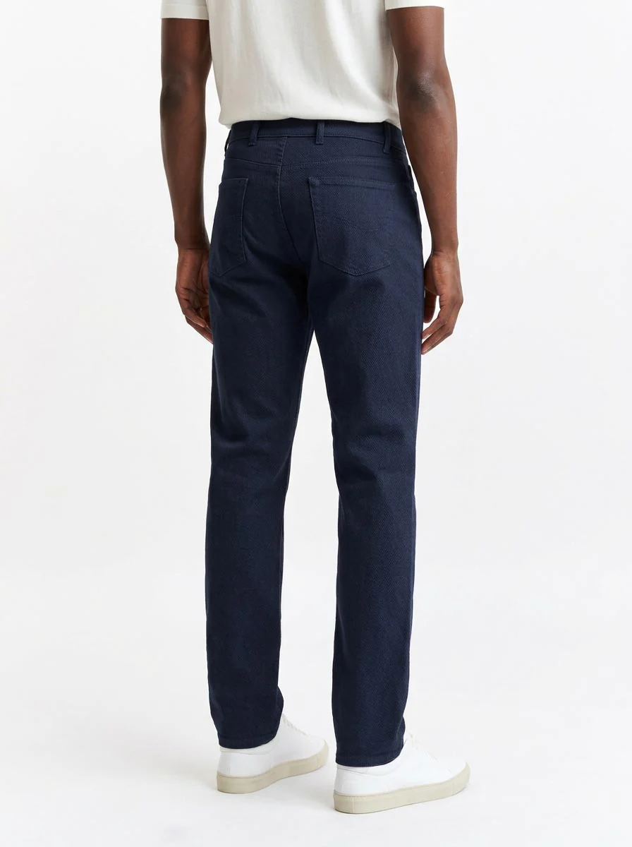 Medium Blue Five Pocket Trousers Cashmere Cotton - Image 2