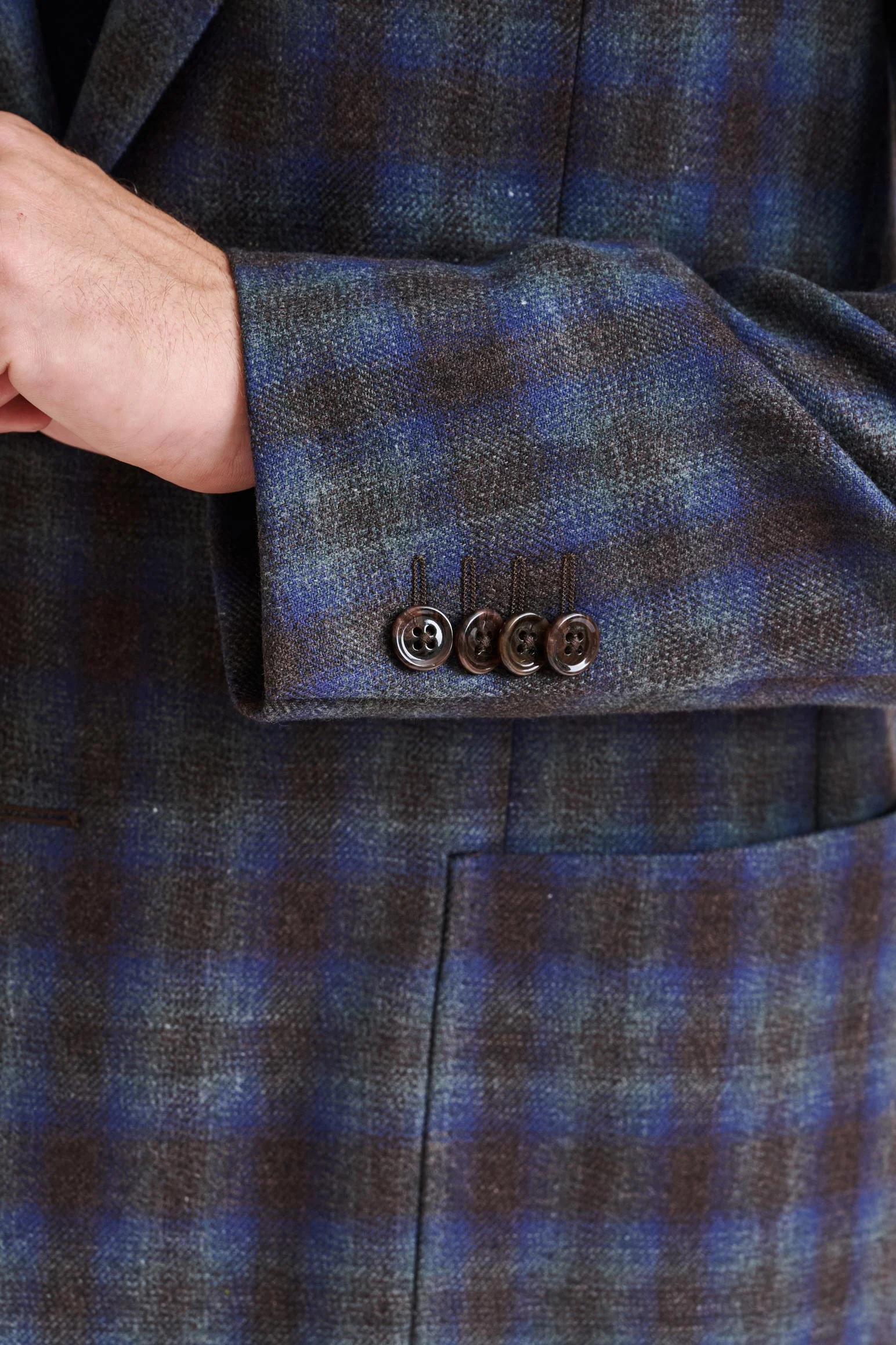 Medium Blue Wool & Cashmere Kenton Jacket Escape - Image 2