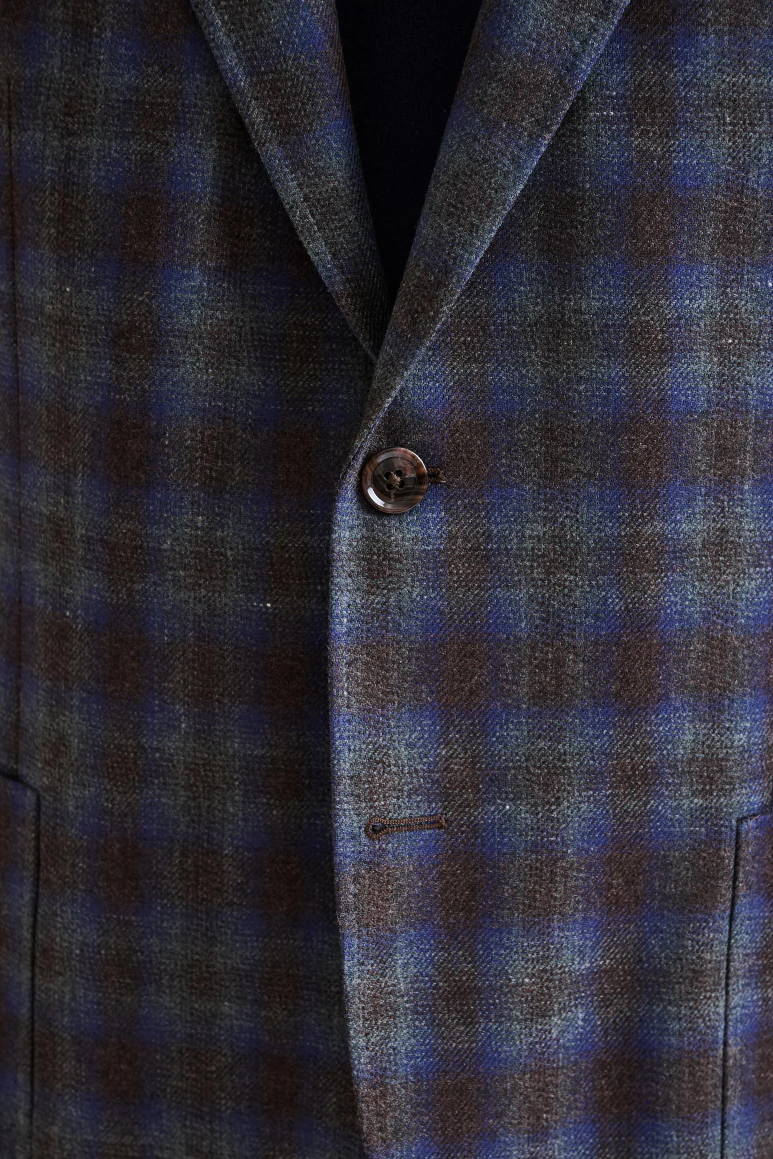 Medium Blue Wool & Cashmere Kenton Jacket Escape - Image 3