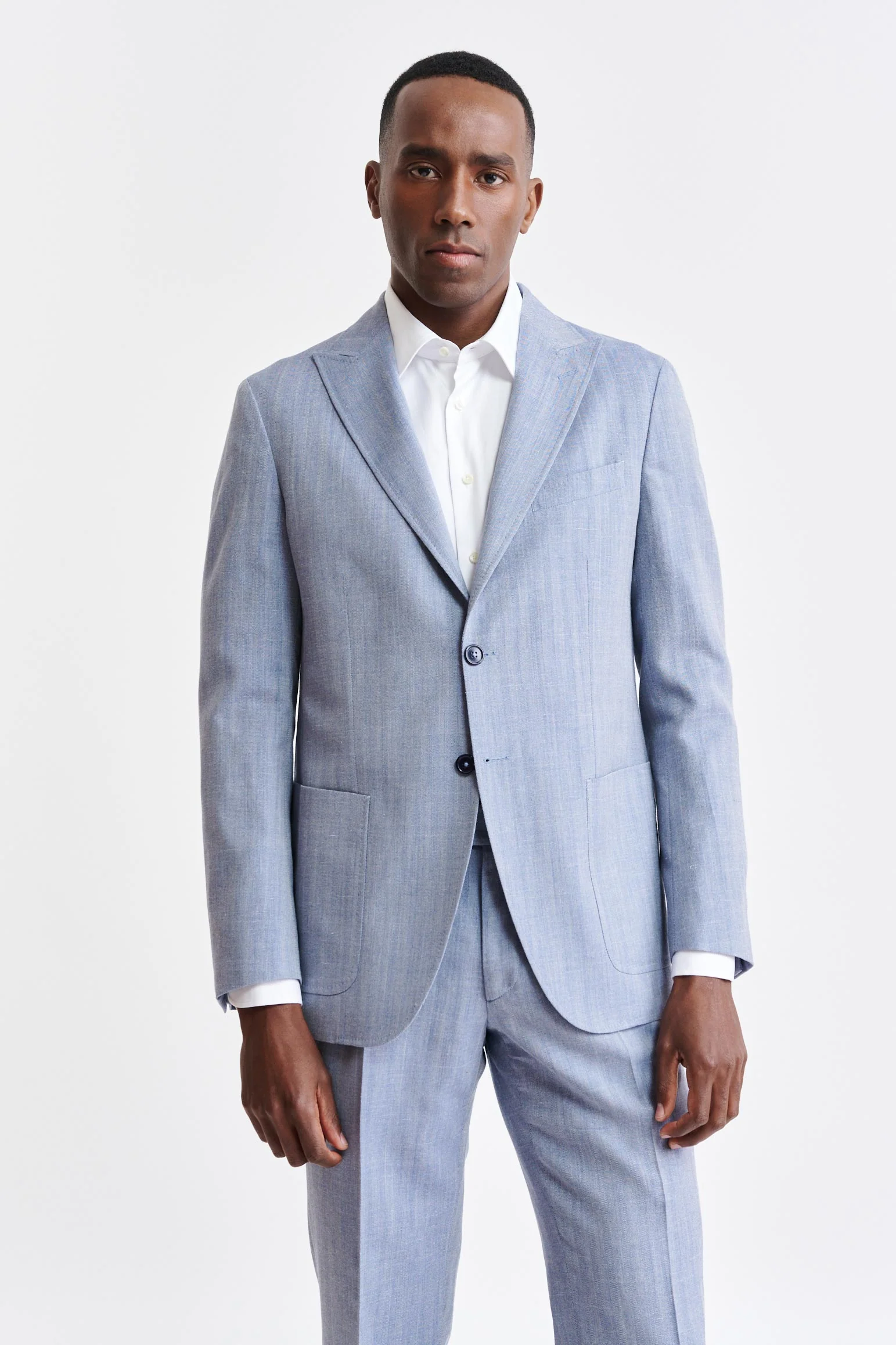 Medium Blue Wool & Cashmere Kenton Suit Jazz - Image 5