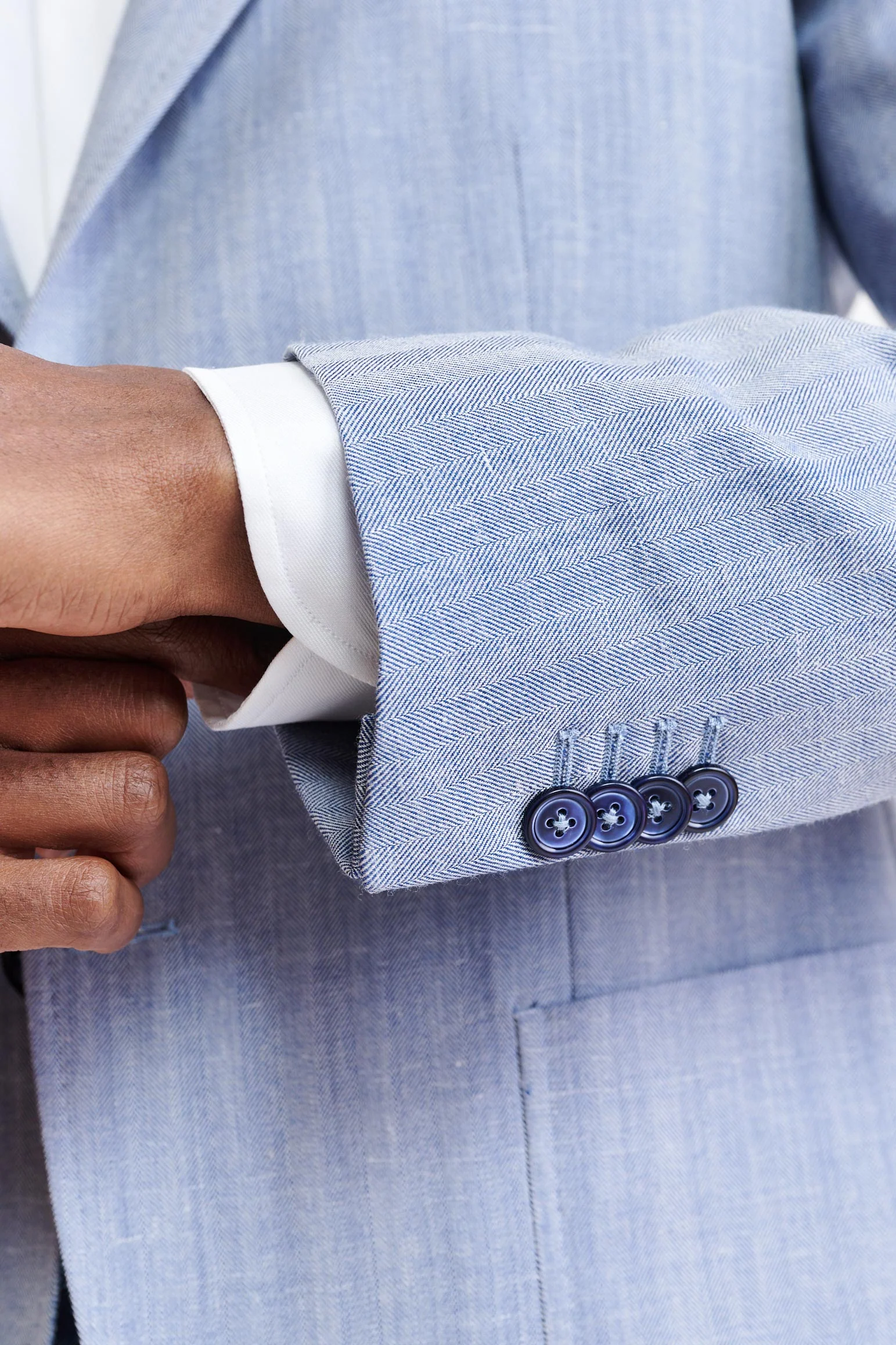 Medium Blue Wool & Cashmere Kenton Suit Jazz - Image 2