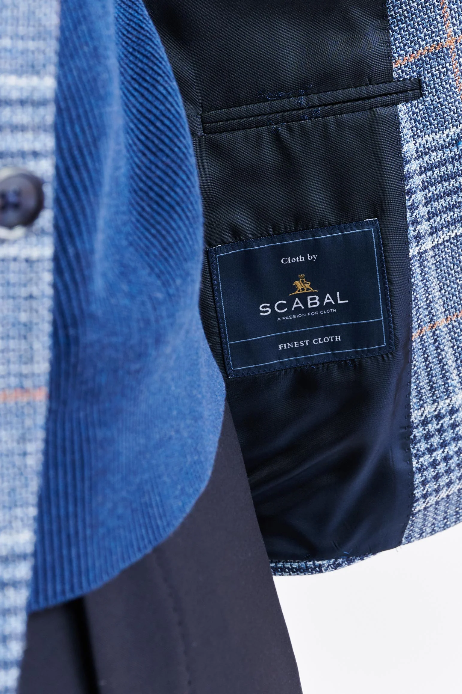 Medium Blue Wool & Linen Soho Jacket Riviera Trend - Image 4