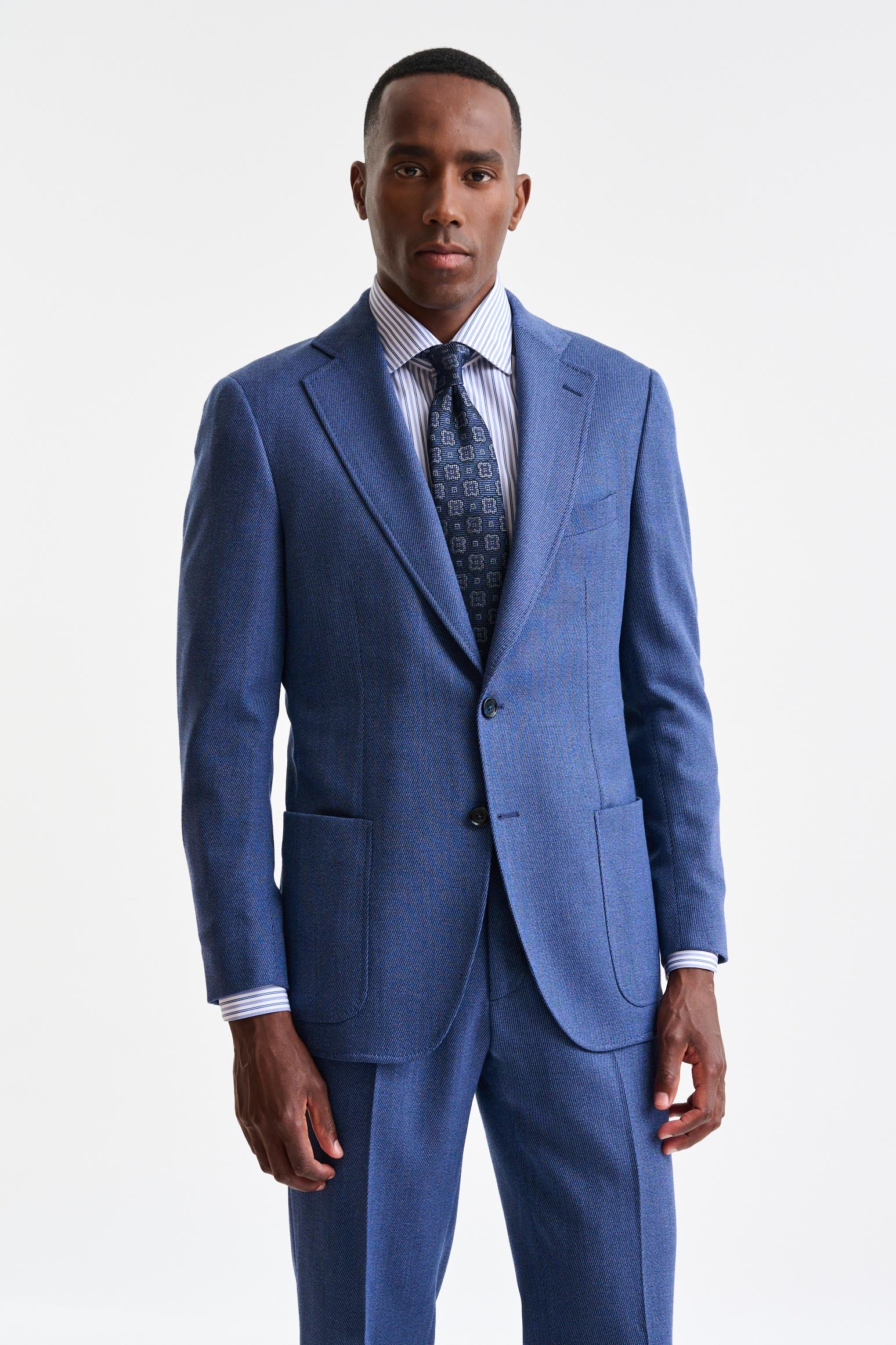 Medium Blue Wool Soho Suit Freestyle - Image 5