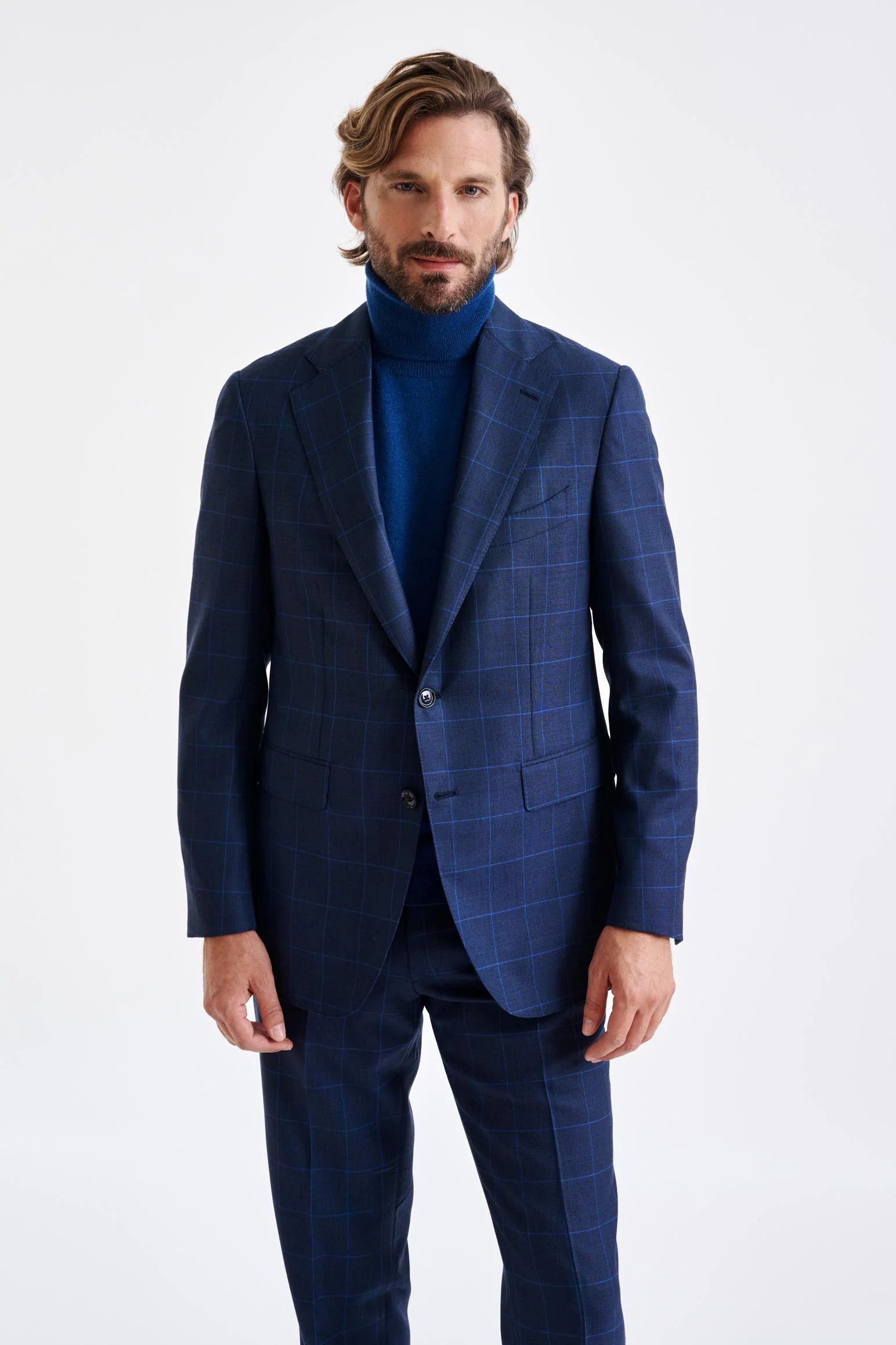 Medium Blue Wool Soho Suit Savile Row Classics - Image 5