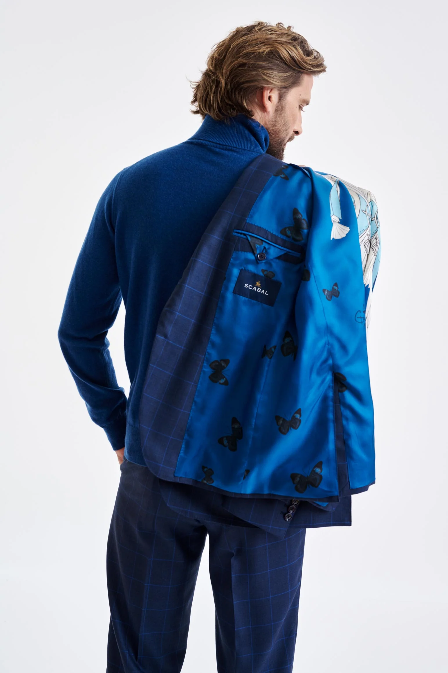 Medium Blue Wool Soho Suit Savile Row Classics - Image 8
