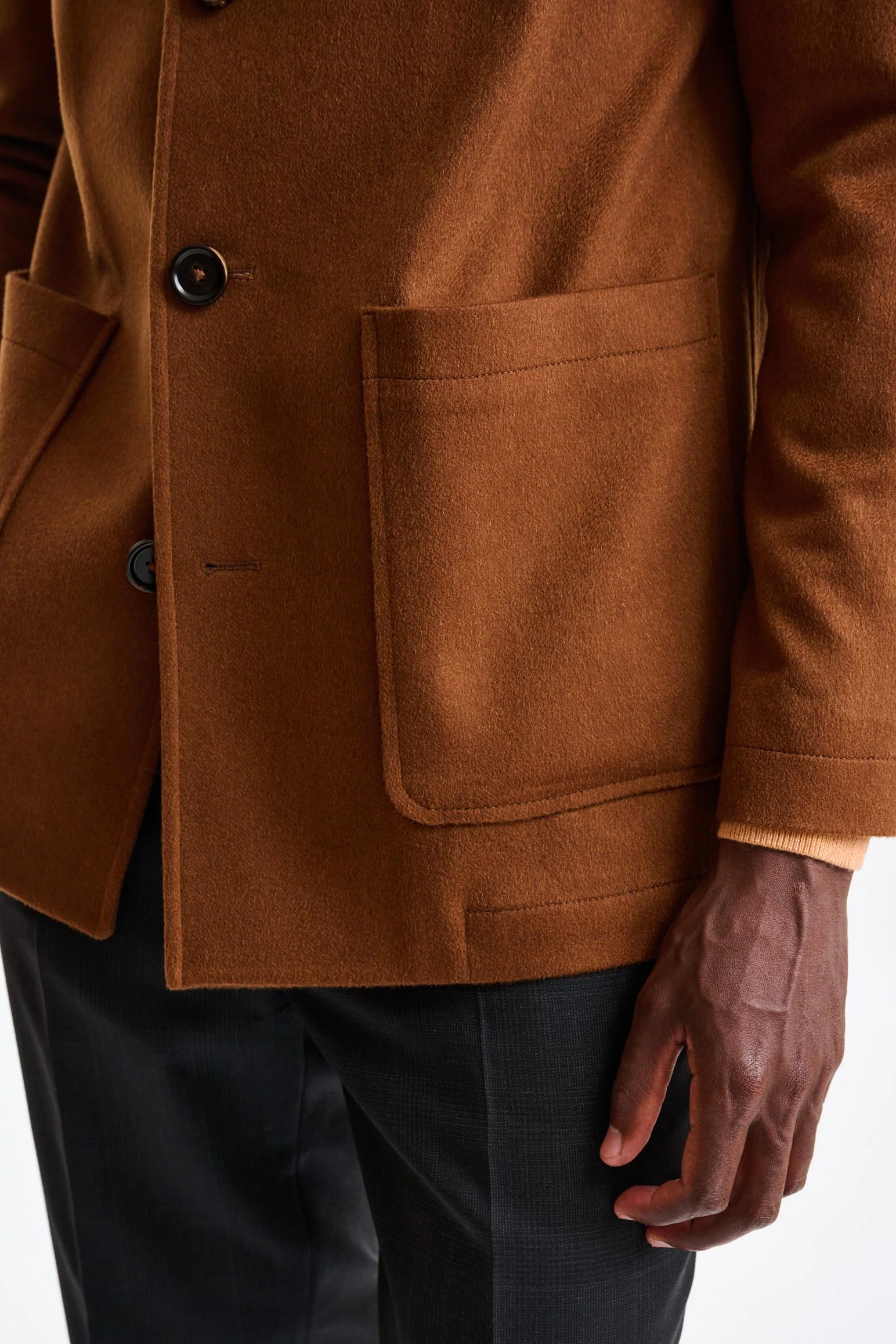 Medium Brown 100% Cashmere Troy Overcoat St. Moritz - Image 4