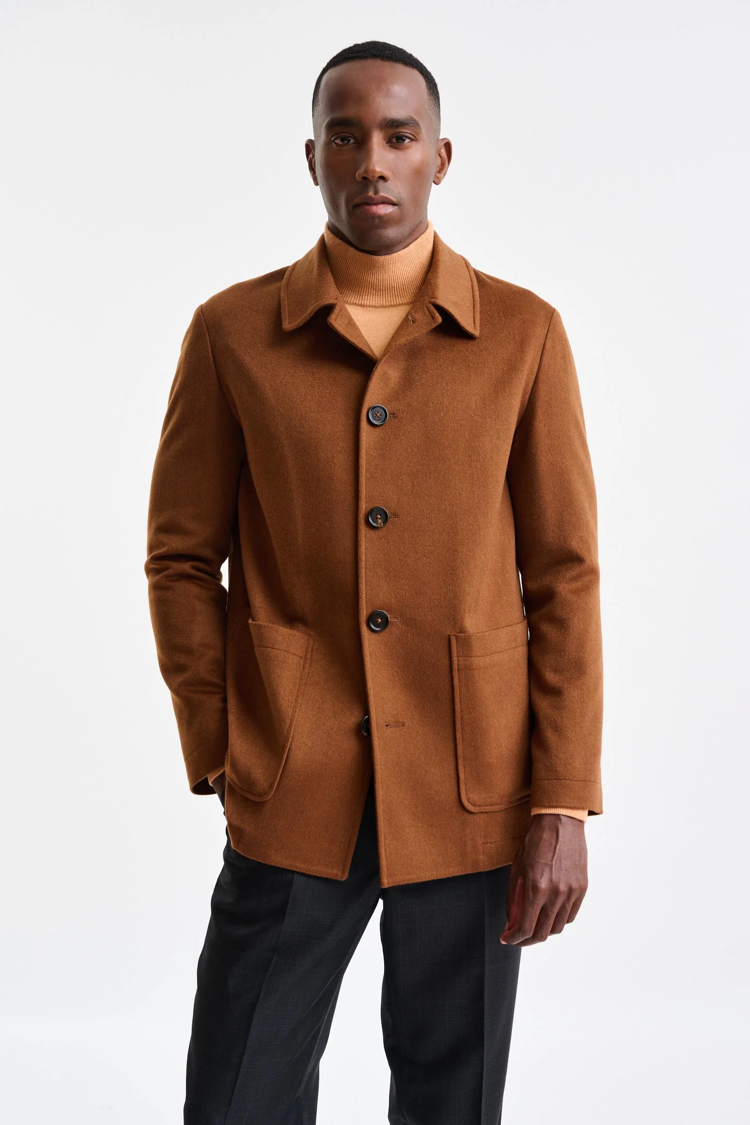 Medium Brown 100% Cashmere Troy Overcoat St. Moritz - Image 5
