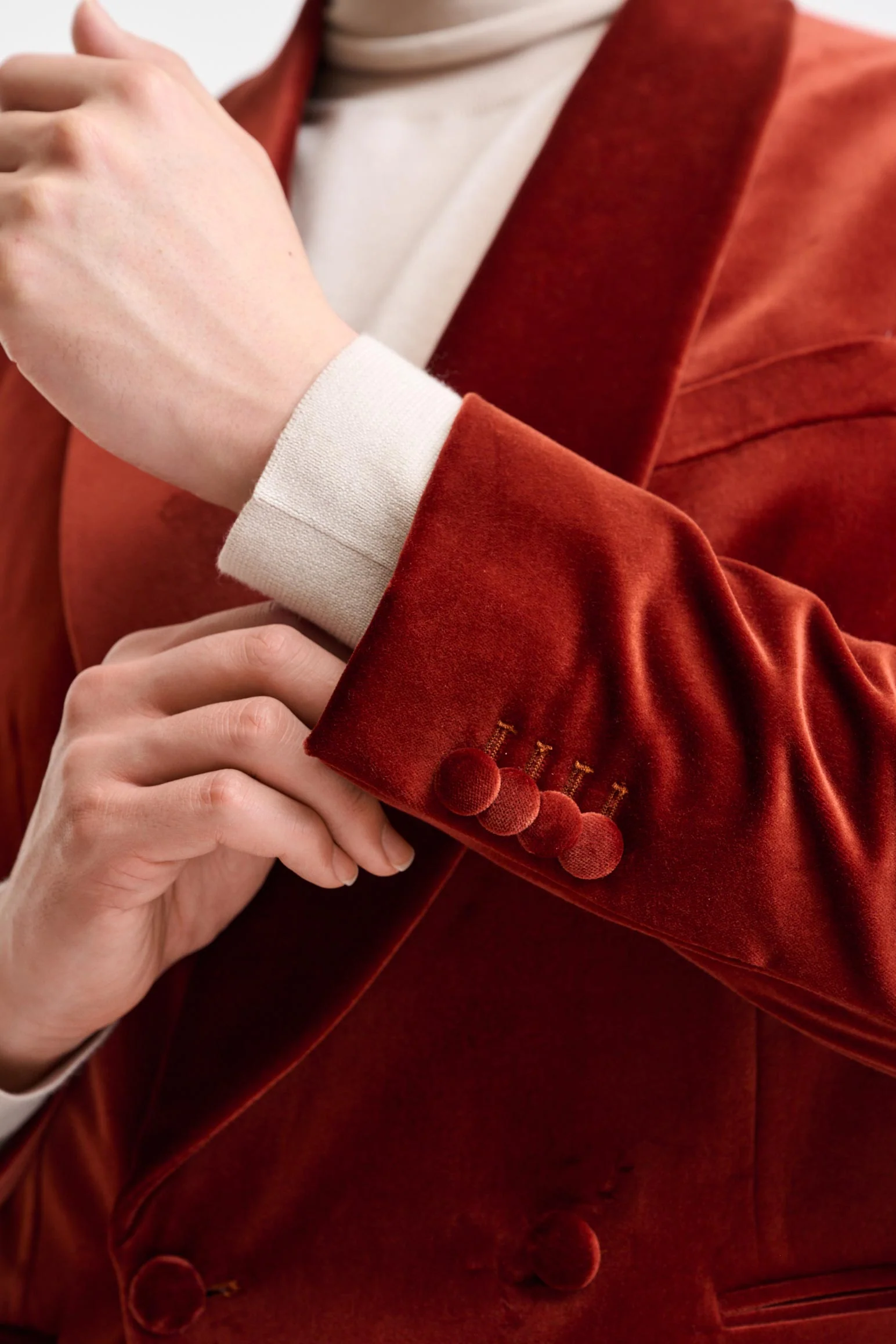Rust Brown Soho Suit Fine Velvet - Image 4