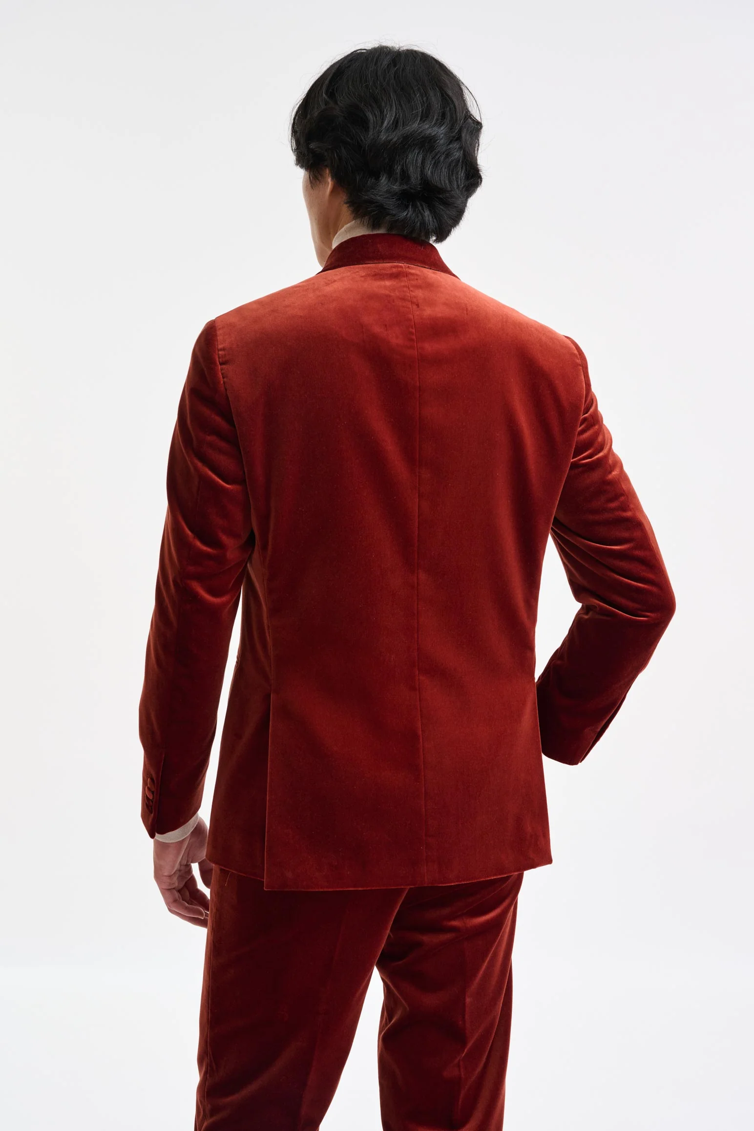 Rust Brown Soho Suit Fine Velvet - Image 7