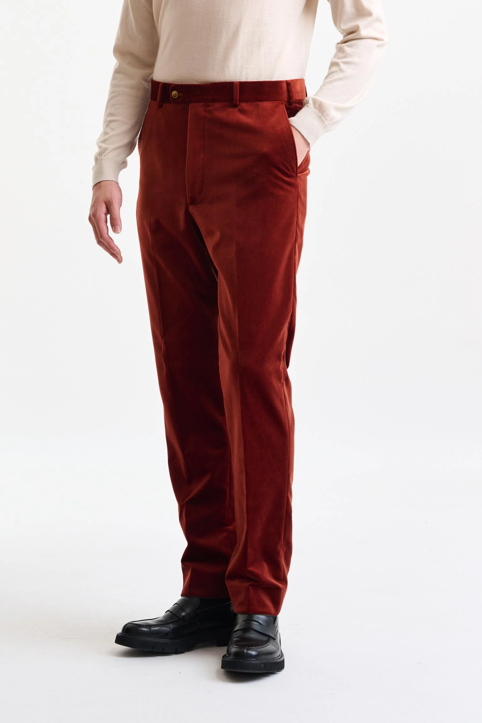 Rust Brown Soho Suit Fine Velvet - Image 8