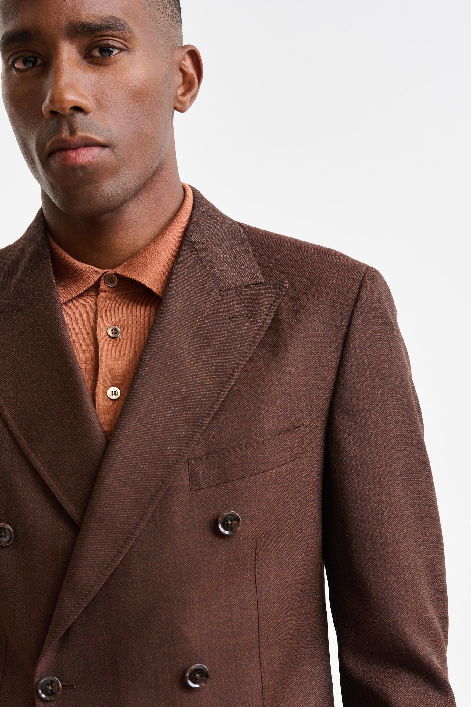 Medium Brown 100% Wool Super 130's Soho Suit Freestyle - Image 6