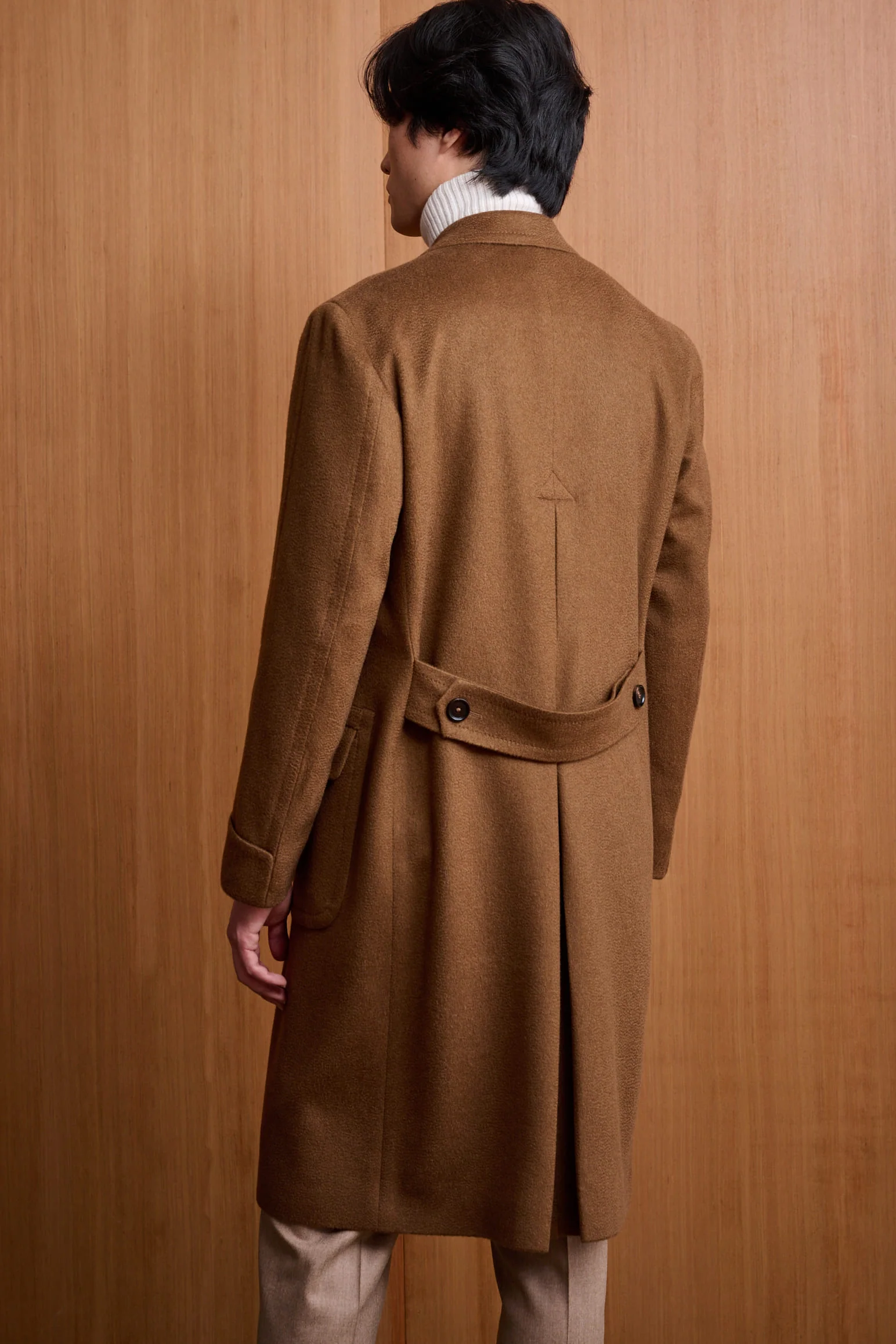 Medium Brown 100% Cashmere Guildford Overcoat Zeus - Image 3