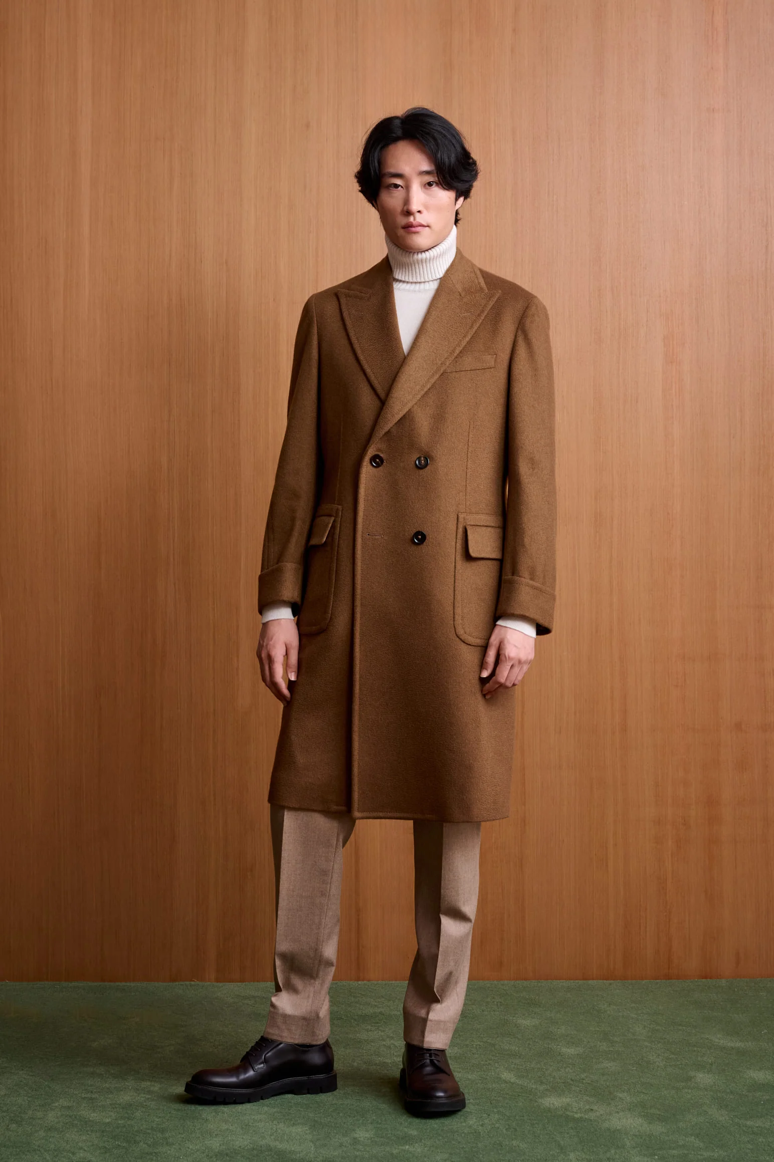Medium Brown 100% Cashmere Guildford Overcoat Zeus - Image 5
