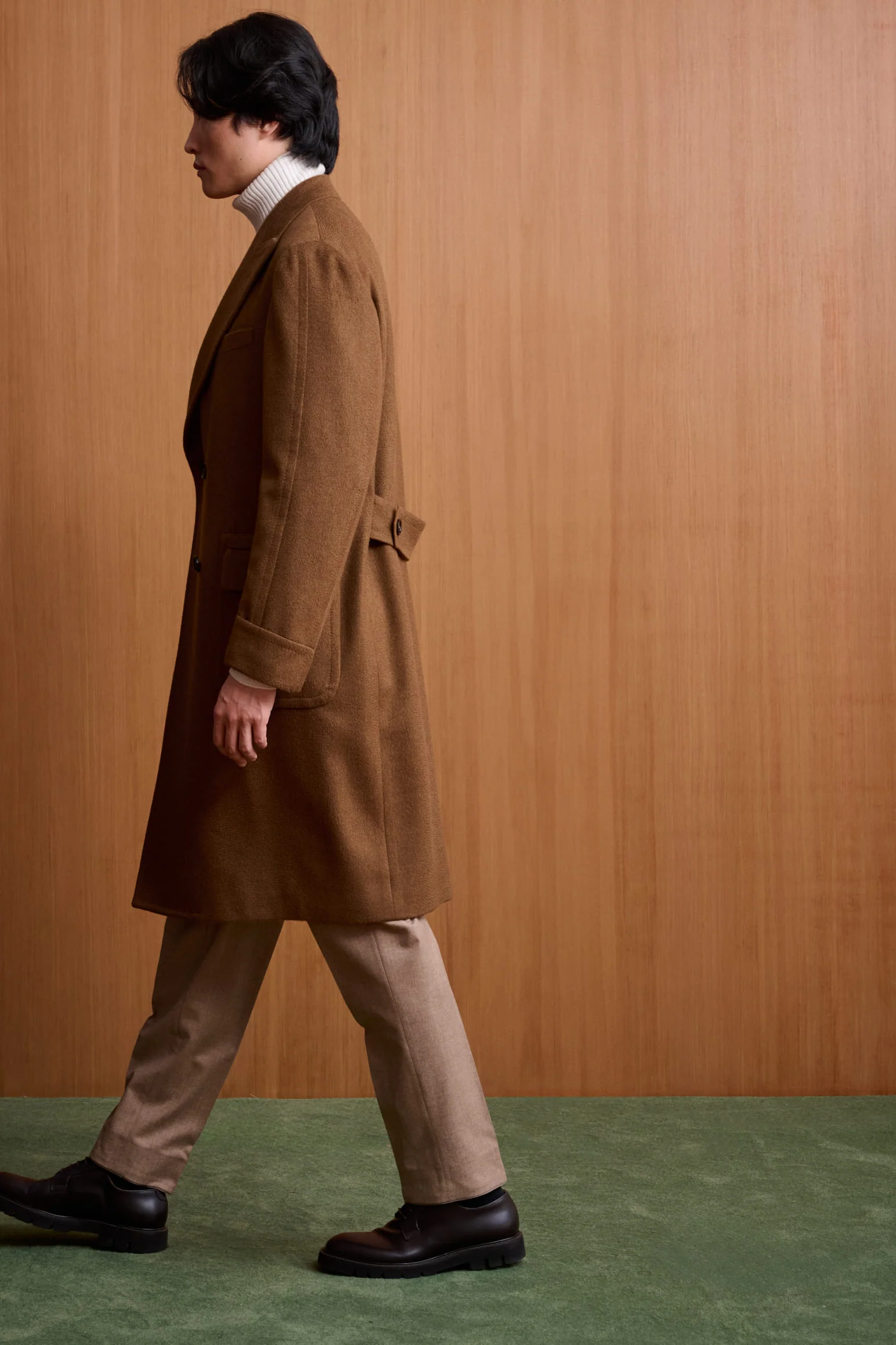 Medium Brown 100% Cashmere Guildford Overcoat Zeus - Image 6