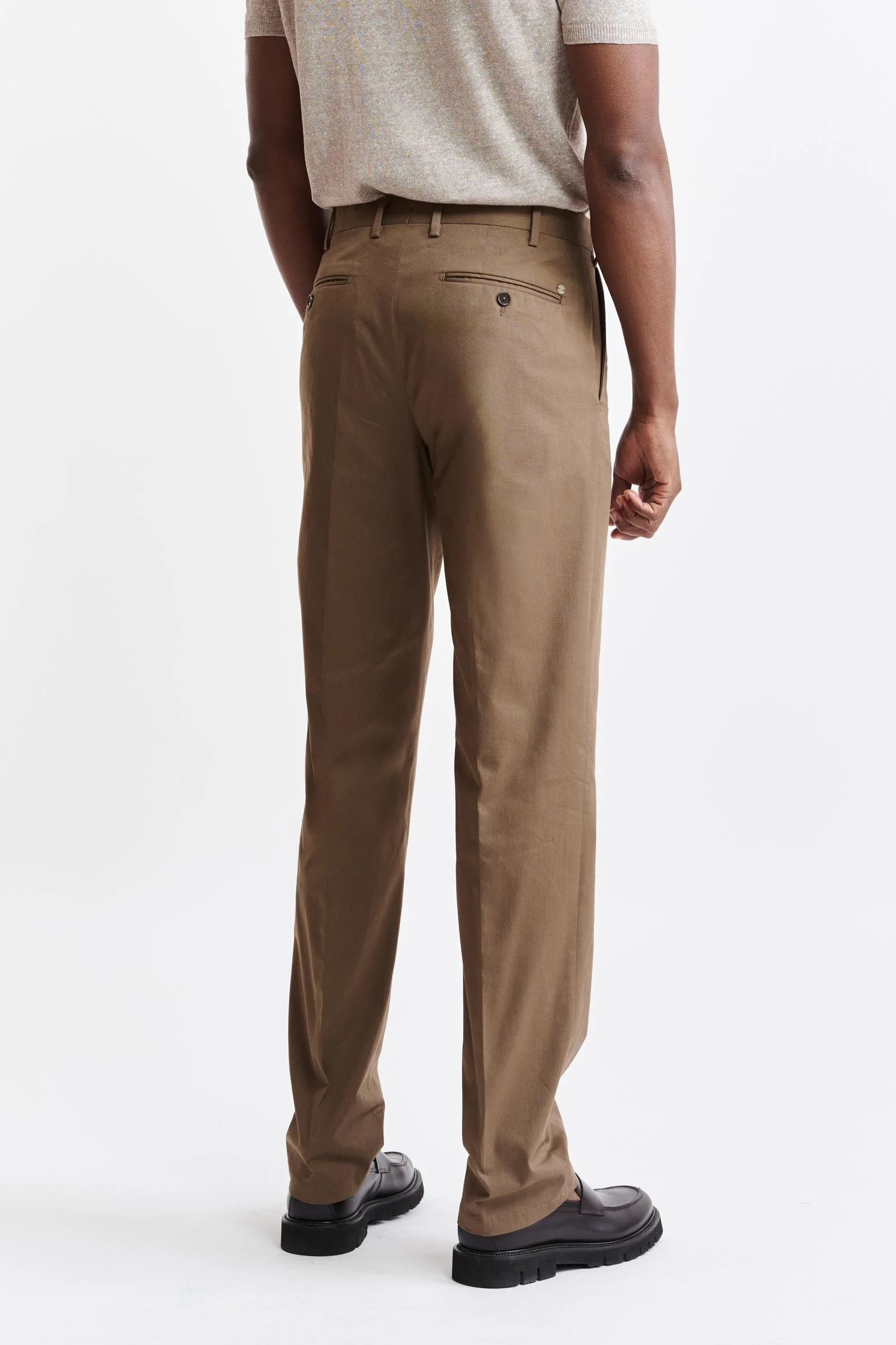 Medium Brown Cotton Xander Trousers Cashmere Cotton - Image 6