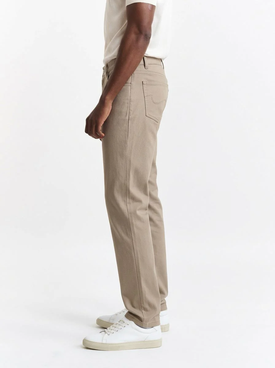 Medium Brown Five Pocket Trousers Cashmere Cotton - Image 2