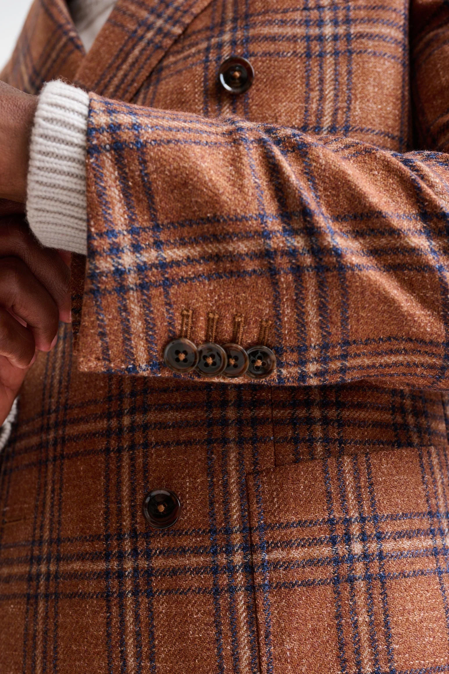 Medium Brown Wool and Linen Soho Jacket Trend - Image 2