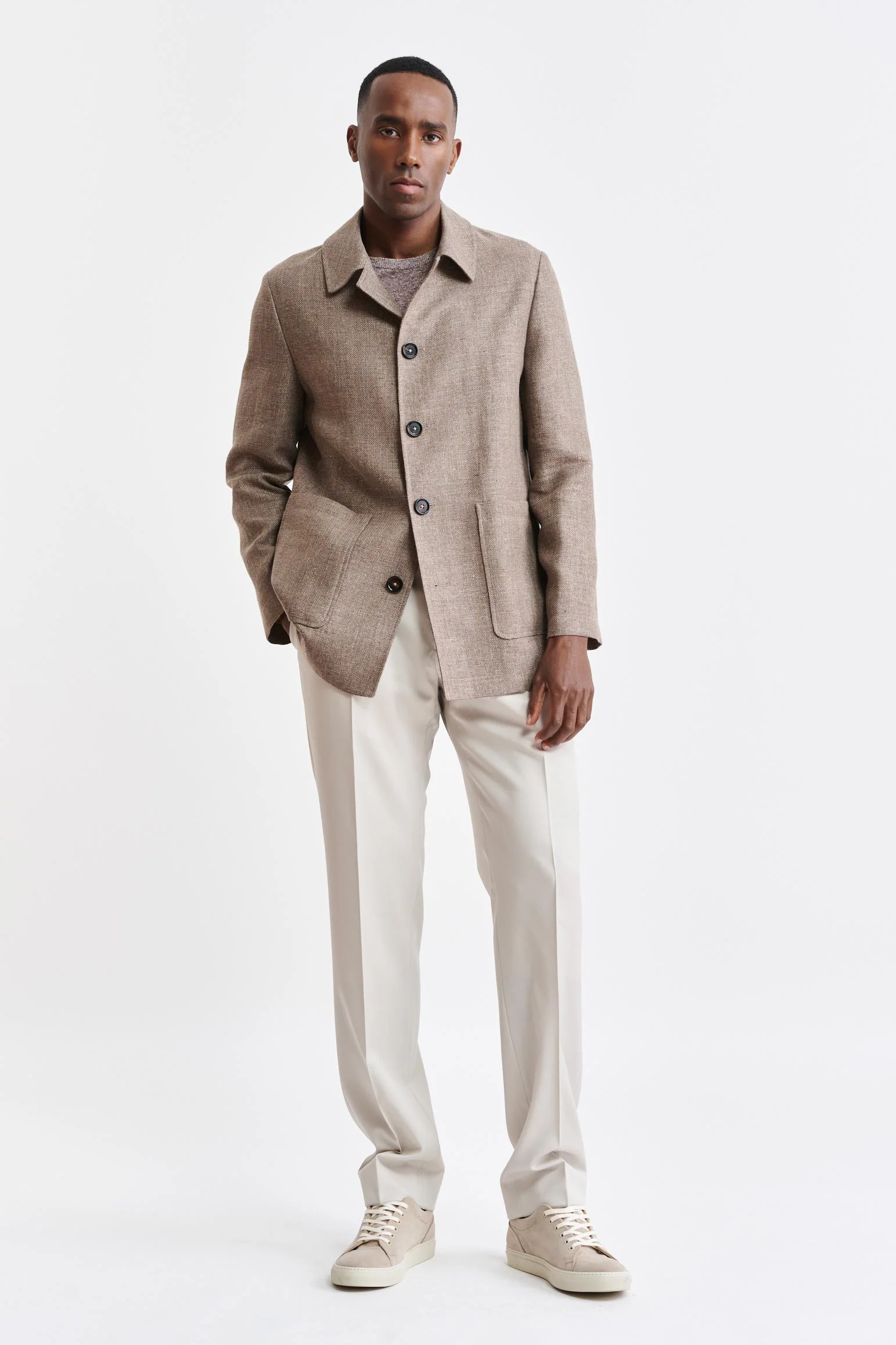 Medium Brown Wool & Linen Troy Jacket Jazz - Image 2