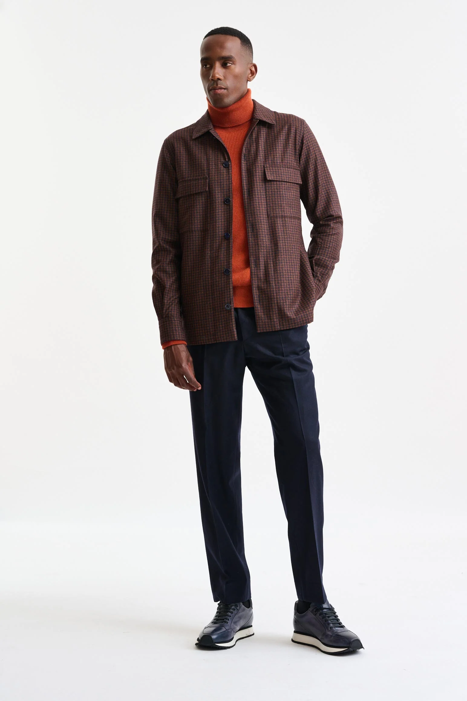 Medium Brown Wool Plymouth Overshirt Trend - Image 2