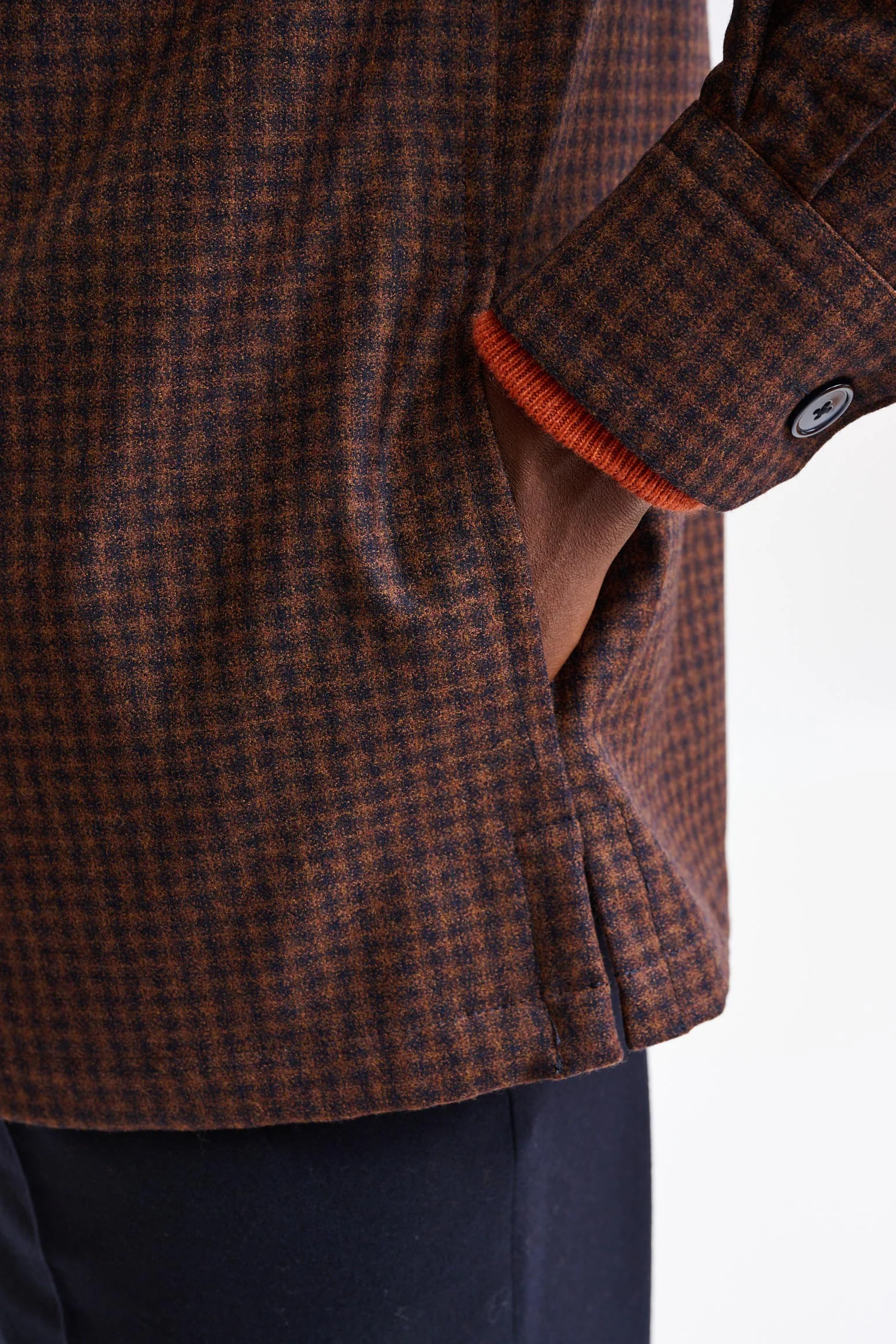 Medium Brown Wool Plymouth Overshirt Trend - Image 4