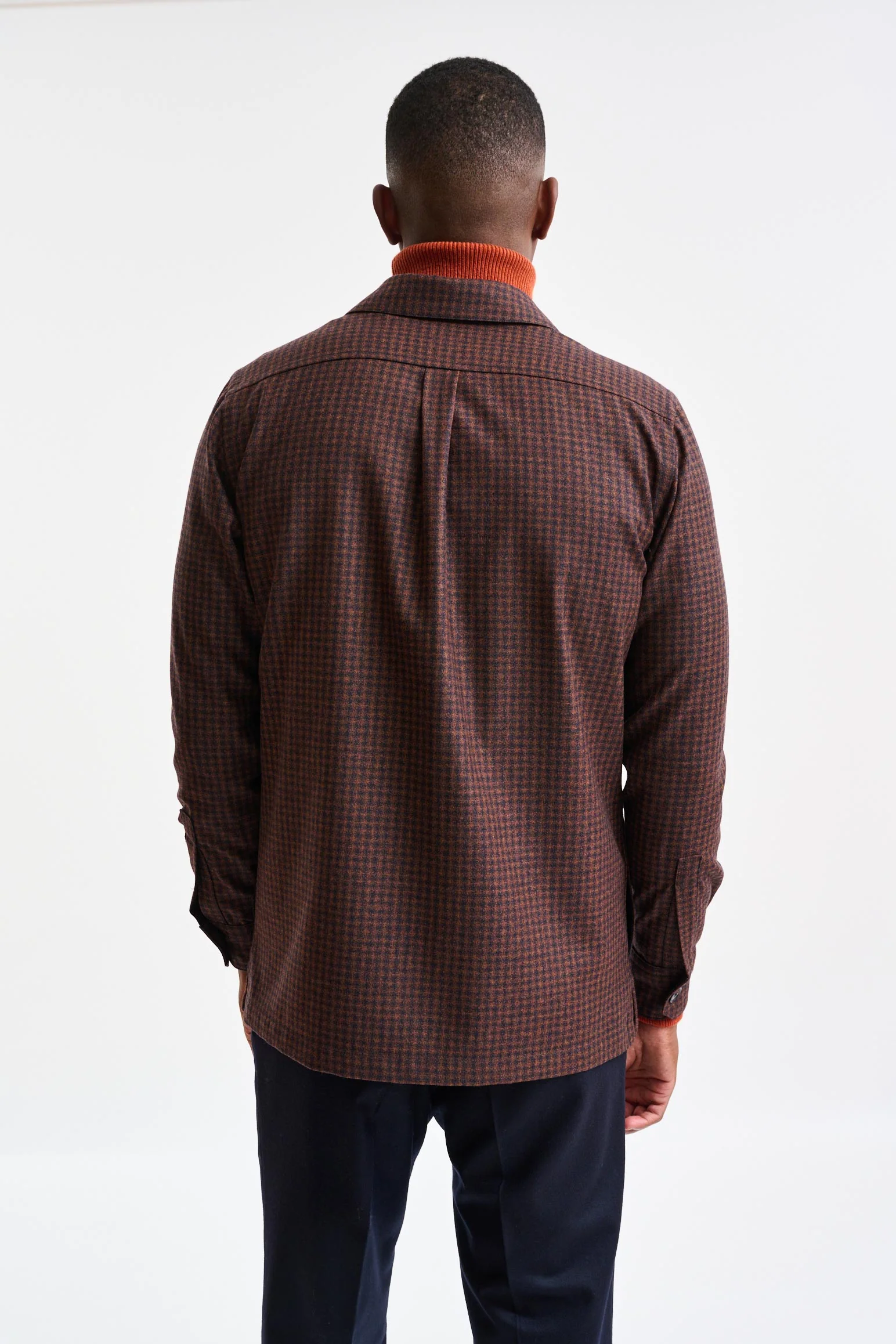 Medium Brown Wool Plymouth Overshirt Trend - Image 5