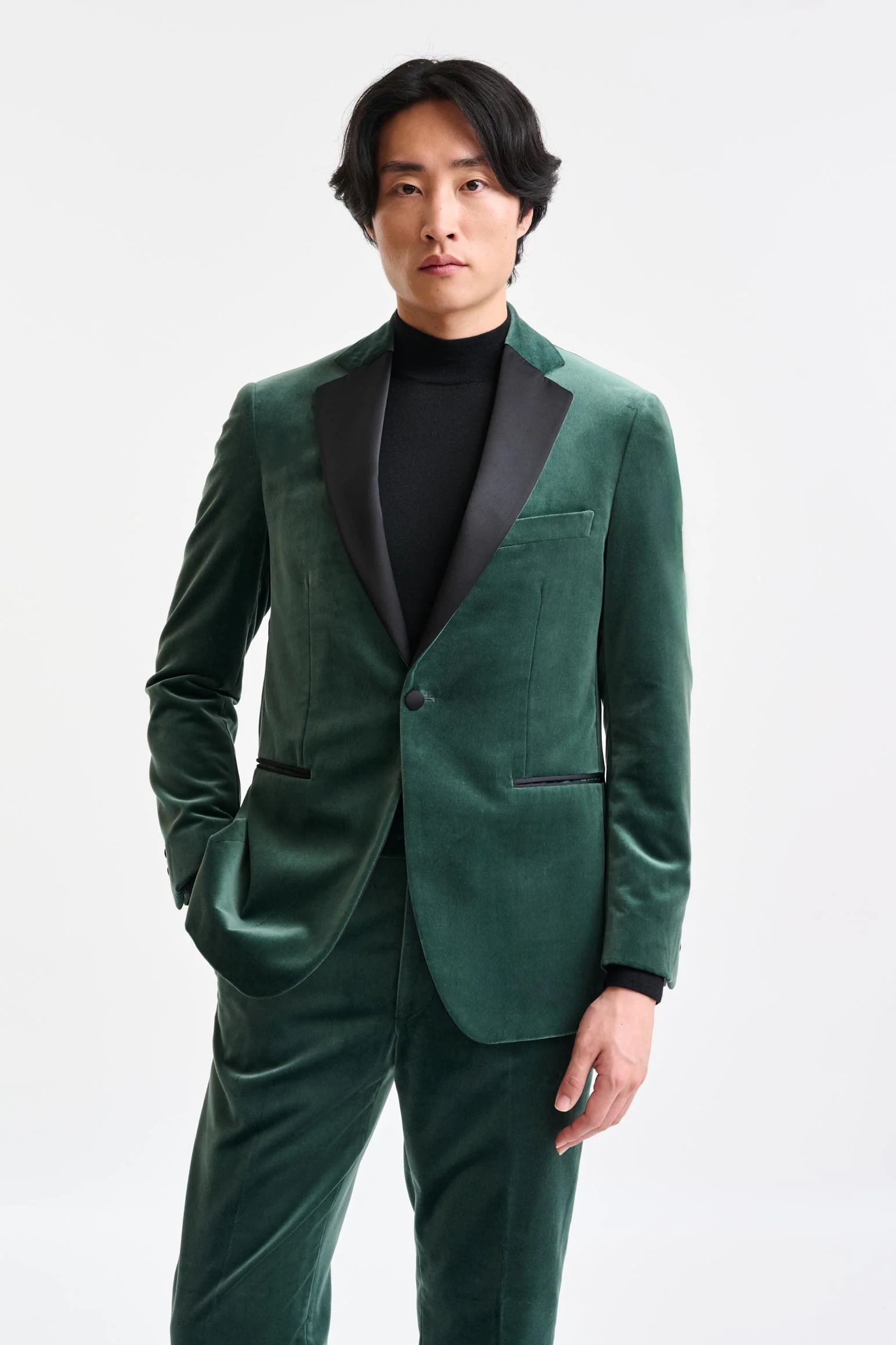 Green Soho Jacket Fine Velvet