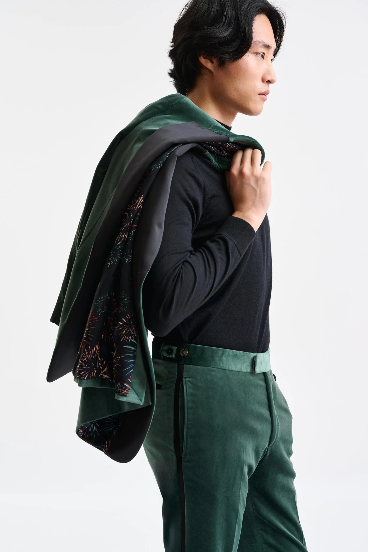 Green Soho Jacket Fine Velvet - Image 2