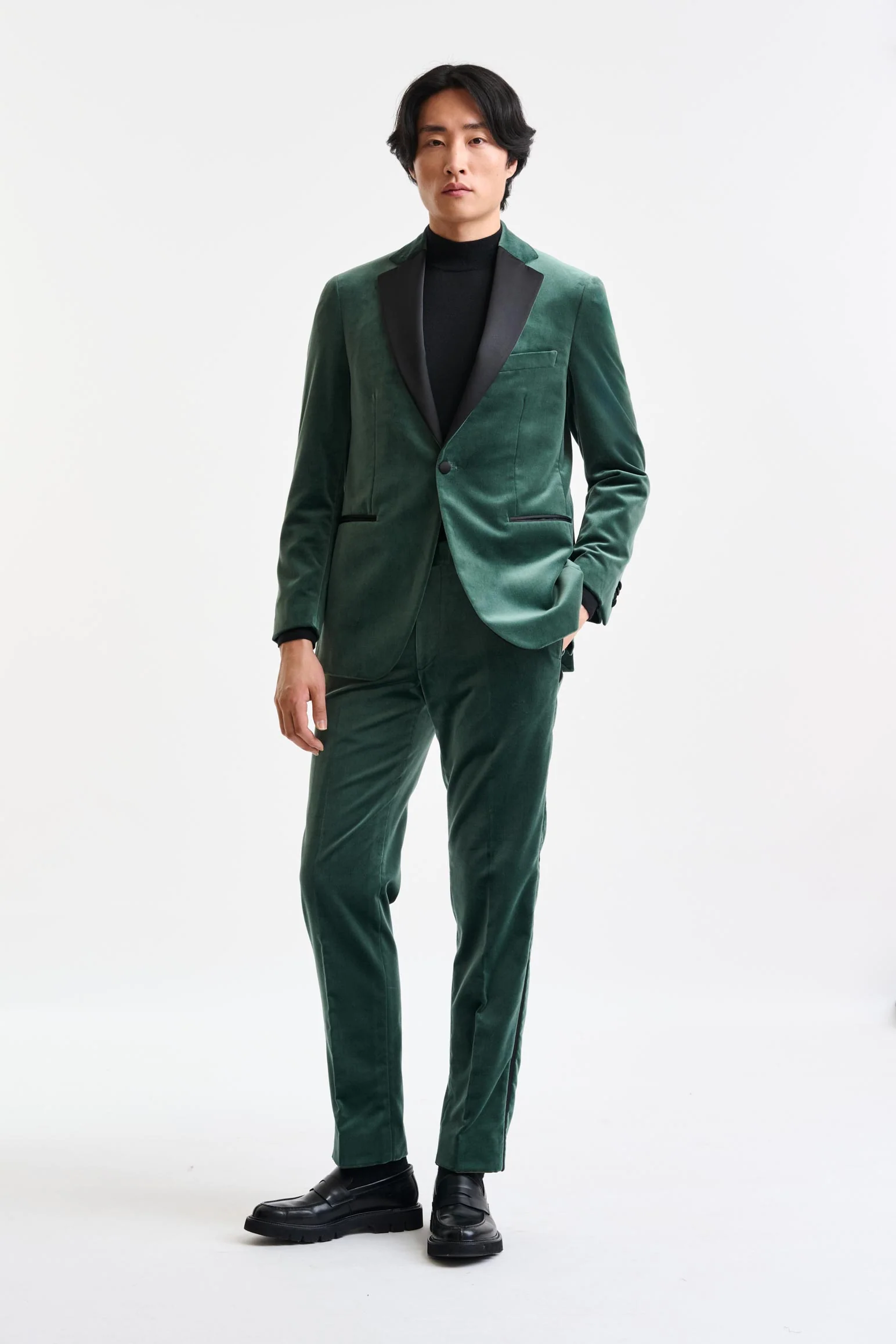 Green Soho Jacket Fine Velvet - Image 3