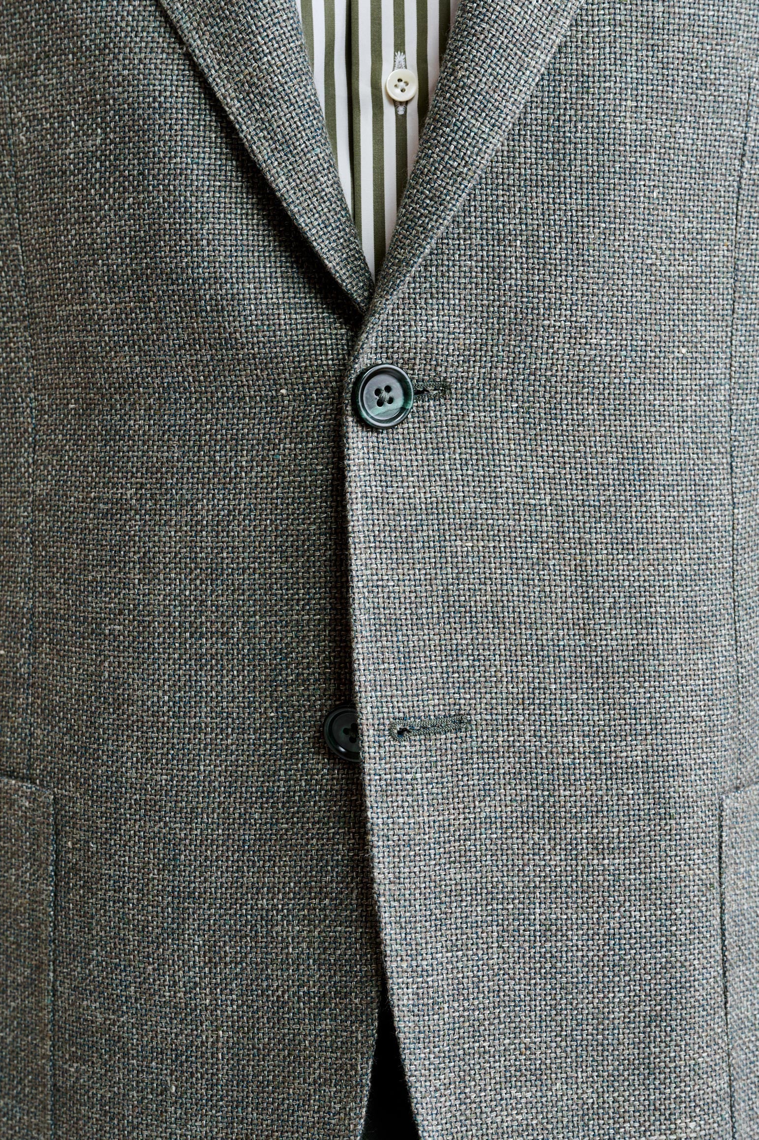 Medium Green Wool & Linen Kenton Jacket Jazz - Image 3
