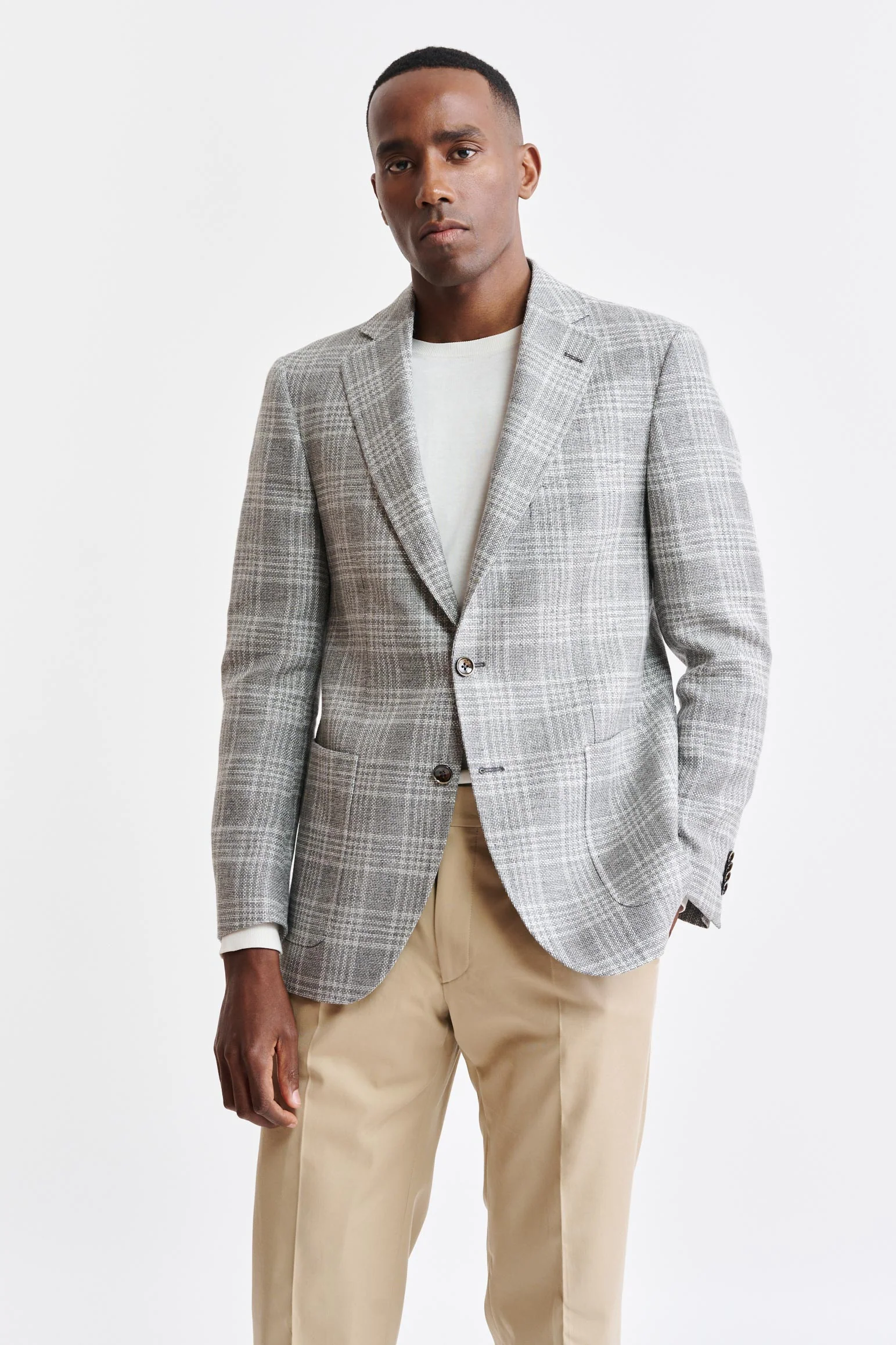 Medium Grey Wool & Linen Soho Jacket Riviera Trend