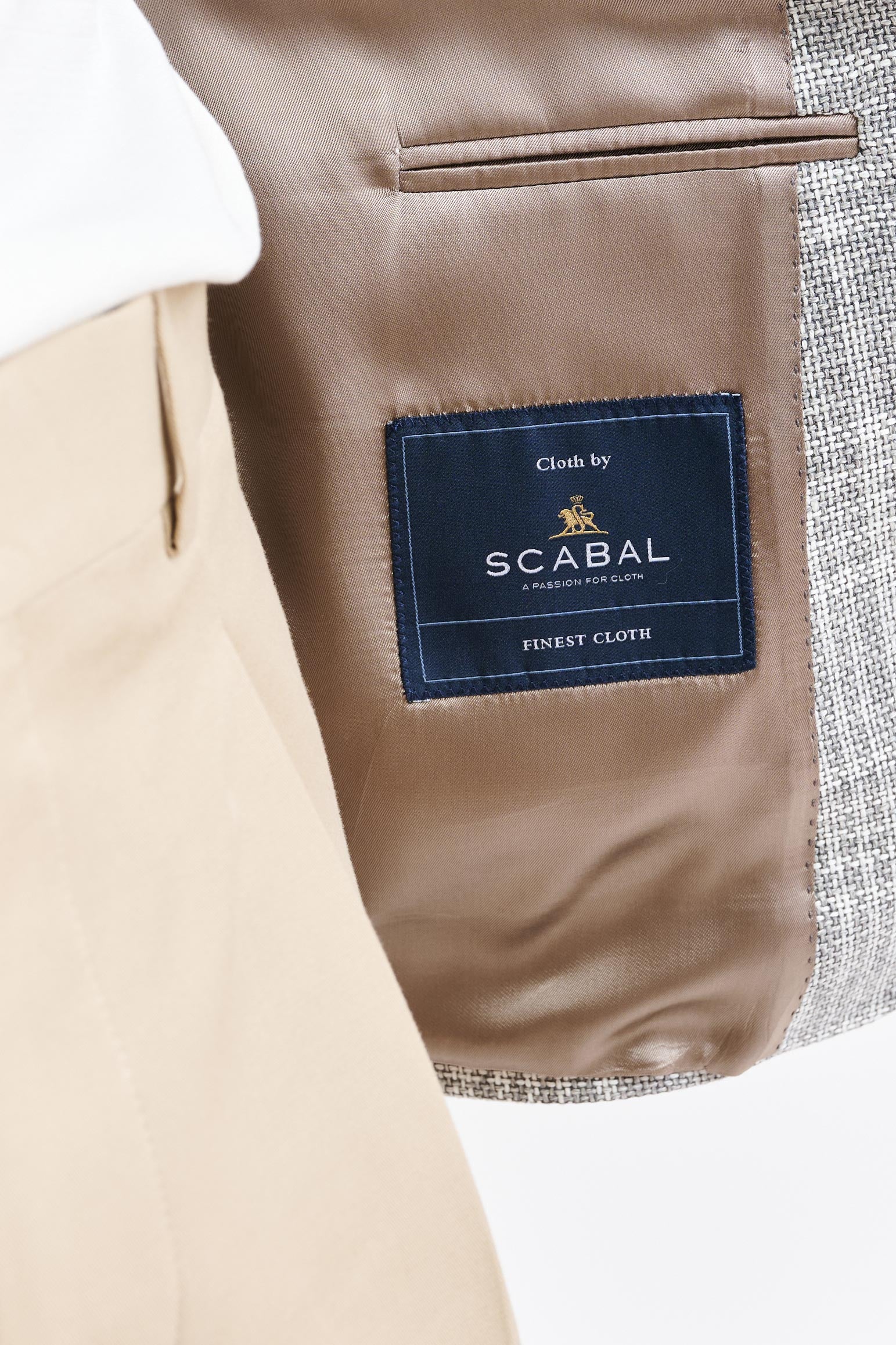 Medium Grey Wool & Linen Soho Jacket Riviera Trend - Image 4