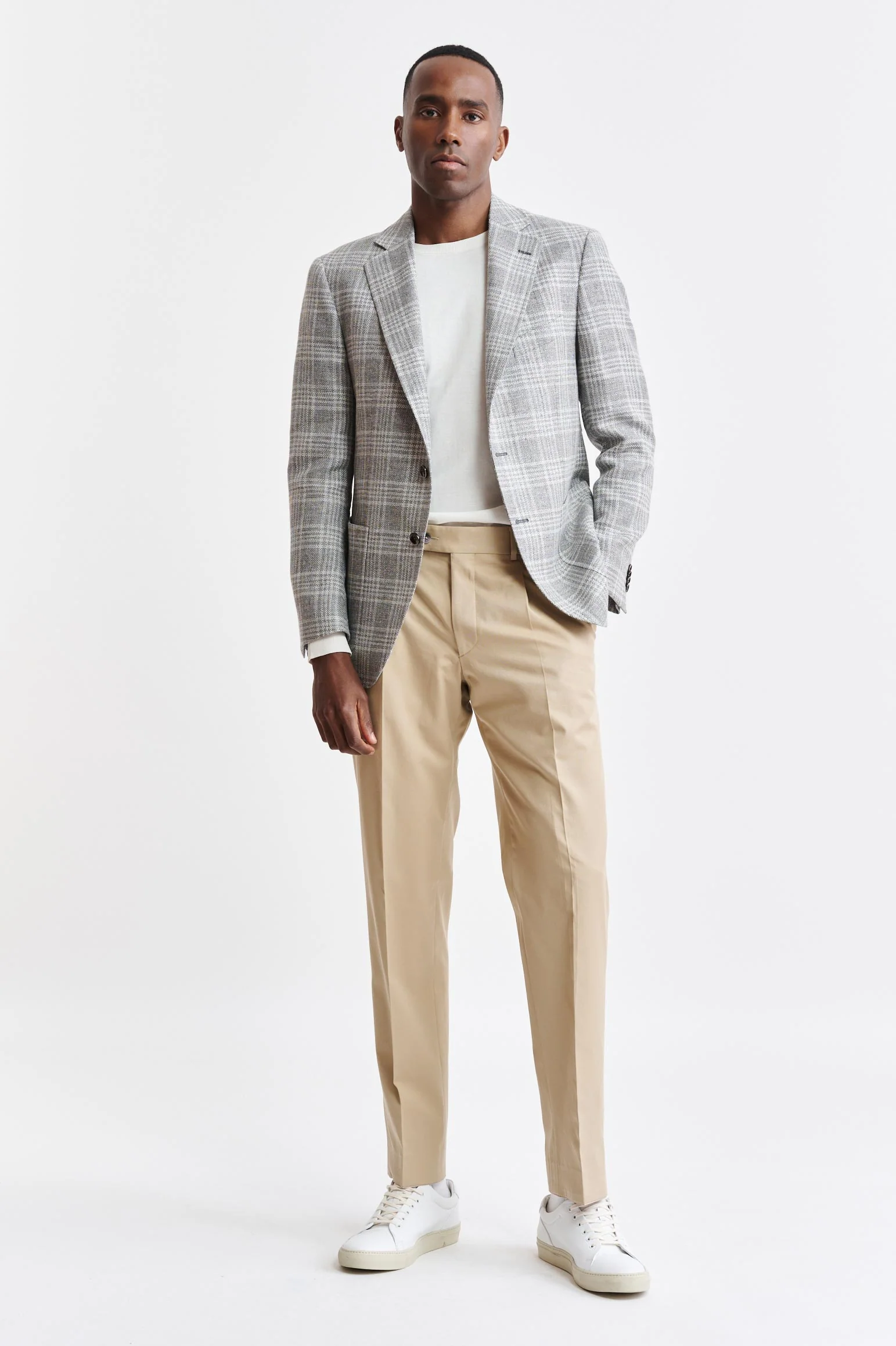 Medium Grey Wool & Linen Soho Jacket Riviera Trend - Image 5