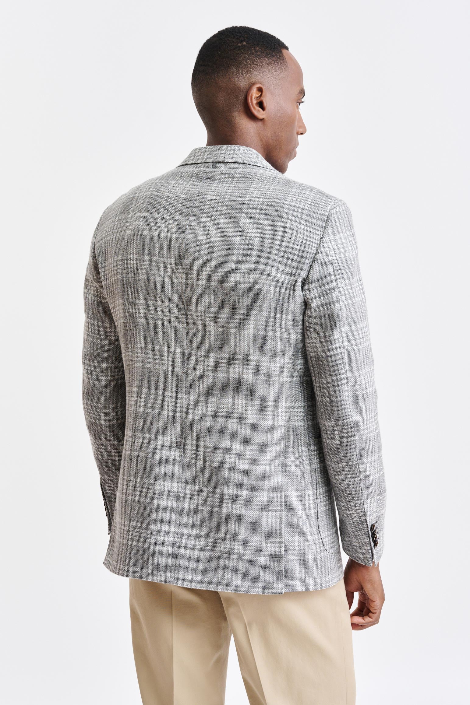 Medium Grey Wool & Linen Soho Jacket Riviera Trend - Image 7