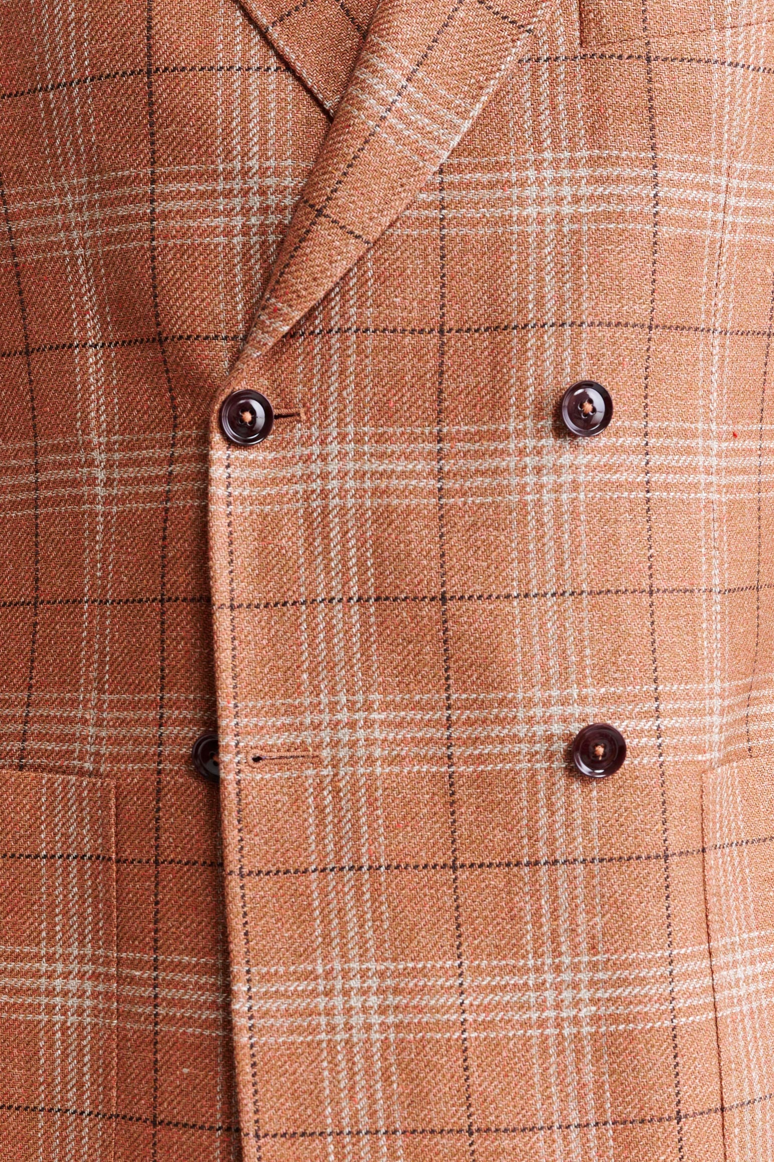 Medium Orange Wool & Linen Kenton Jacket Riviera Trend - Image 3