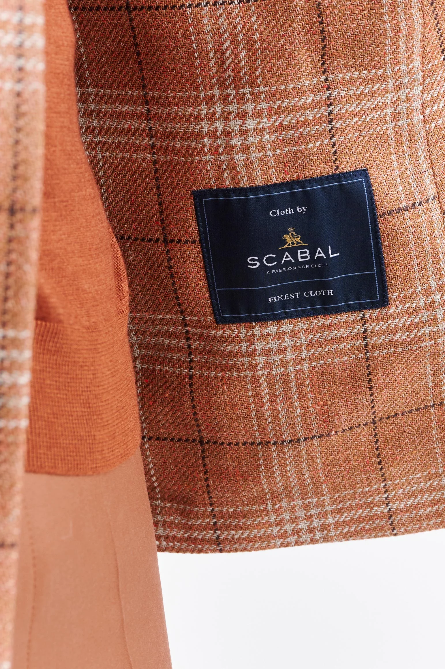 Medium Orange Wool & Linen Kenton Jacket Riviera Trend - Image 4
