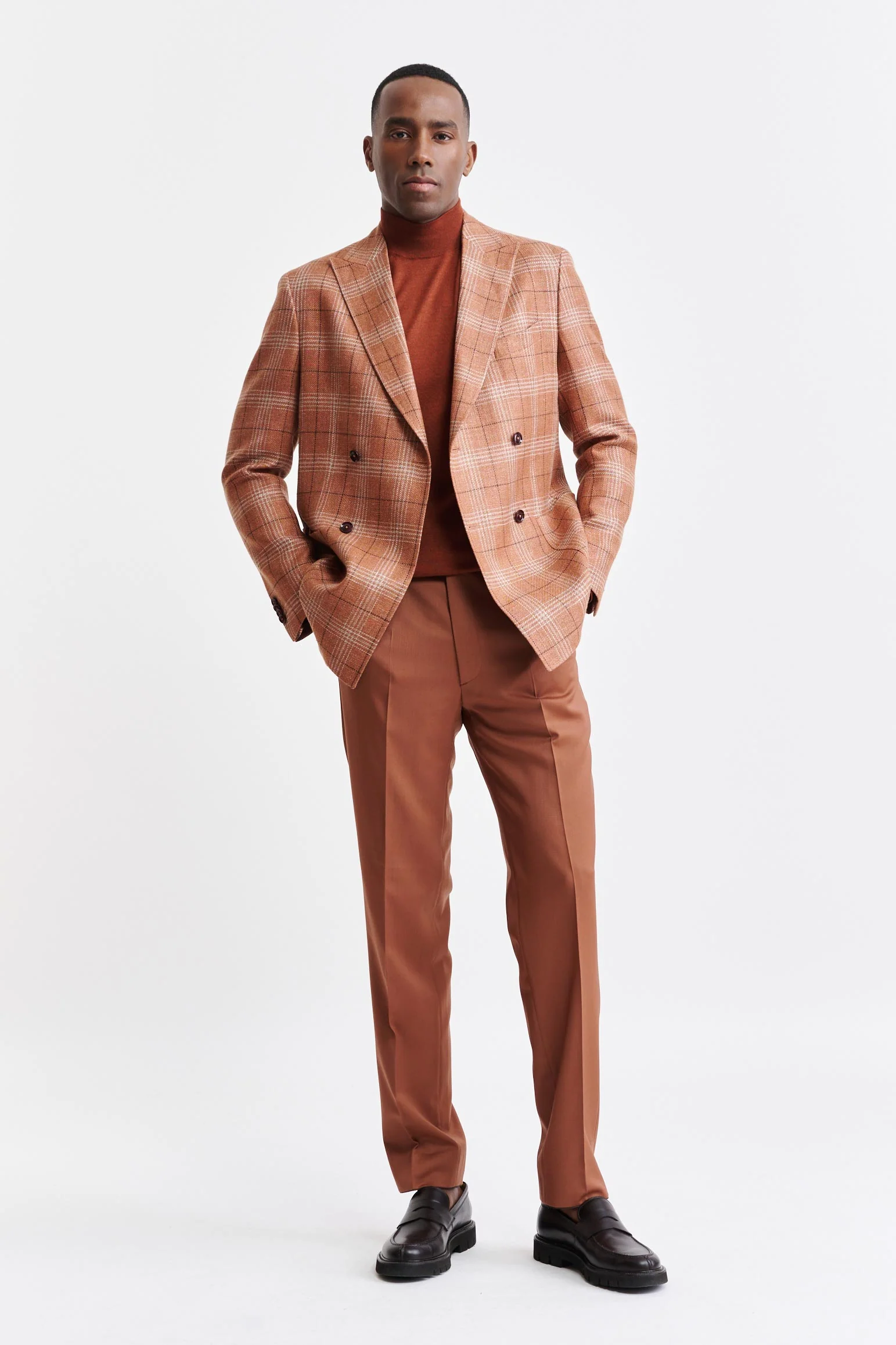 Medium Orange Wool & Linen Kenton Jacket Riviera Trend - Image 5