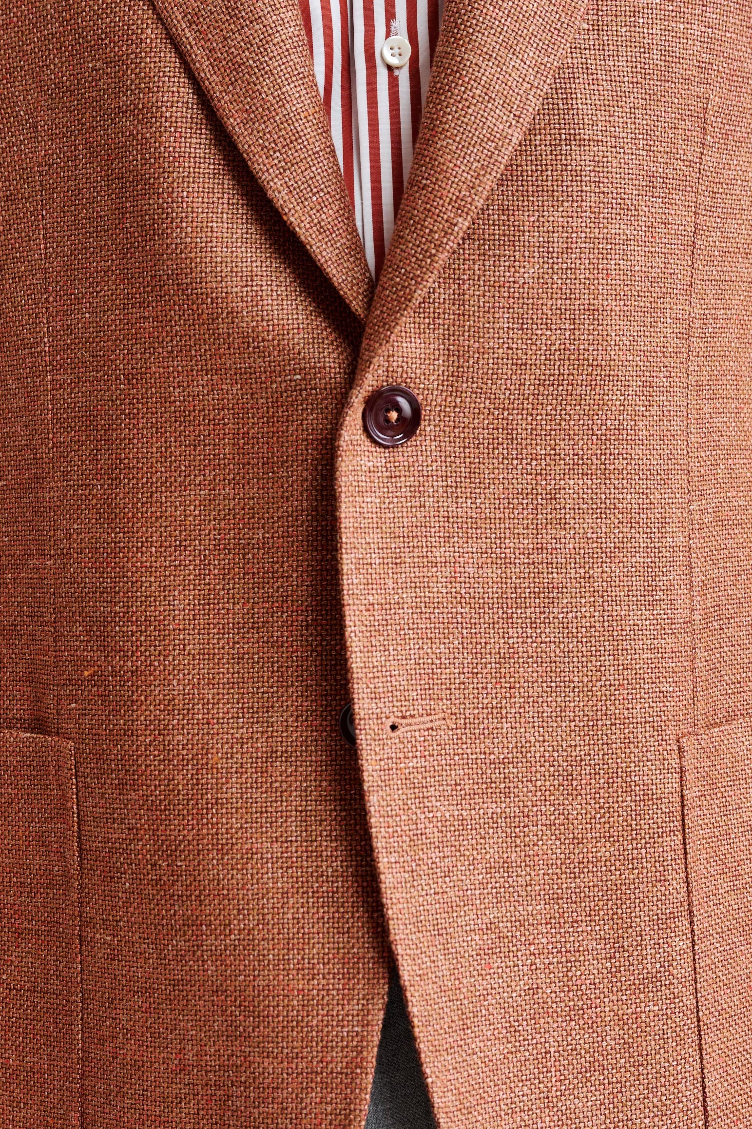Medium Orange Wool & Linen Soho Jacket Jazz - Image 3